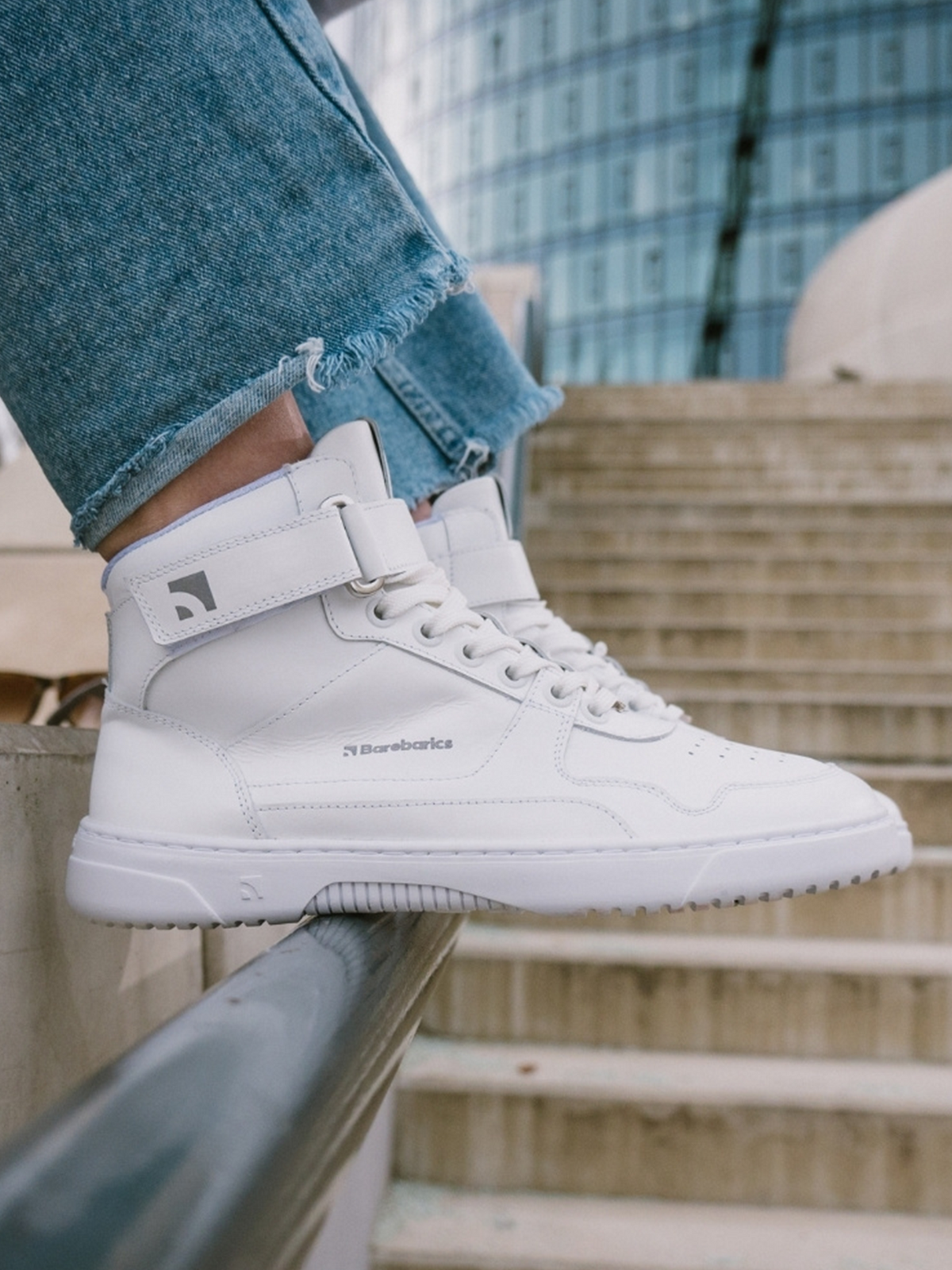 Barefoot Sneakers Barebarics Zing - High Top - All White (Sale)