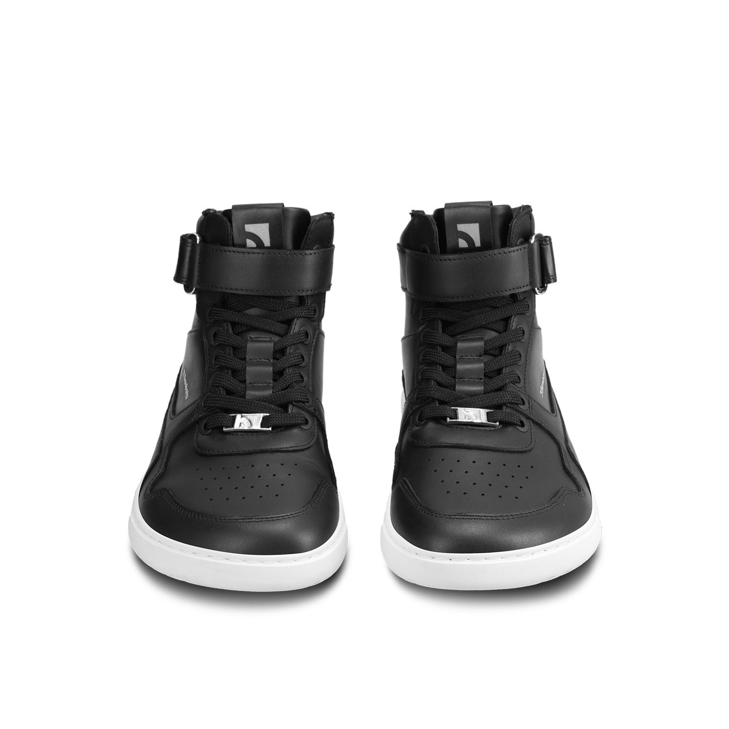 Barfuß-Sneaker Barebarics Zing - High Top - Schwarz &amp; Weiß - Leder