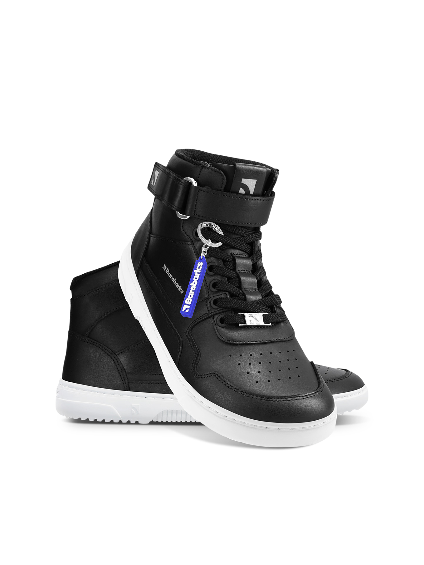 Barefoot Sneakers Barebarics Zing - High Top - Black & White - Leather