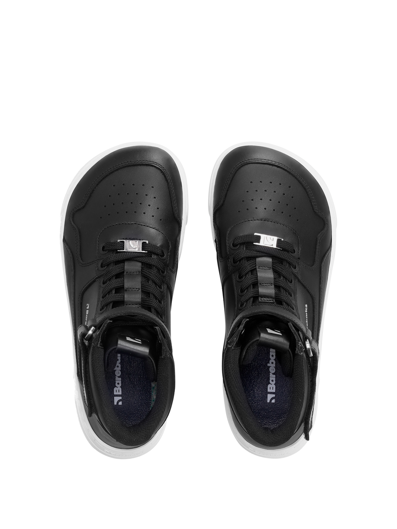 Barefoot Sneakers Barebarics Zing - High Top - Black & White - Leather