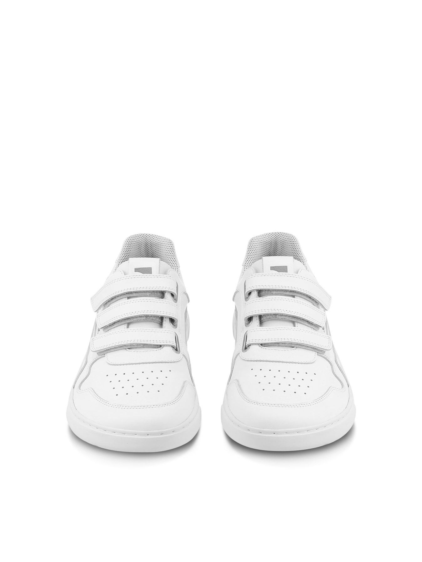 Barefoot Sneakers Barebarics Zing Velcro - All White - Leather