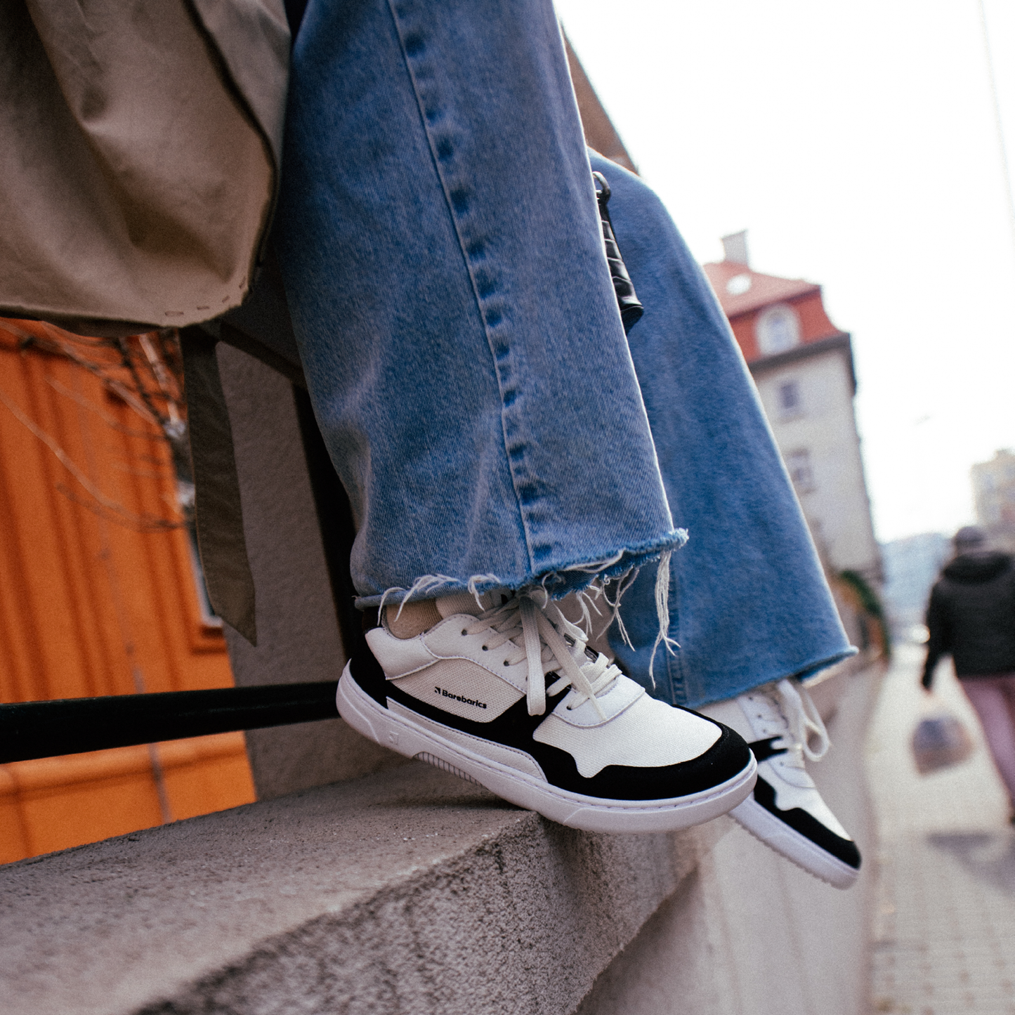 Barefoot Sneakers Barebarics - Zing - White & Black Vegan