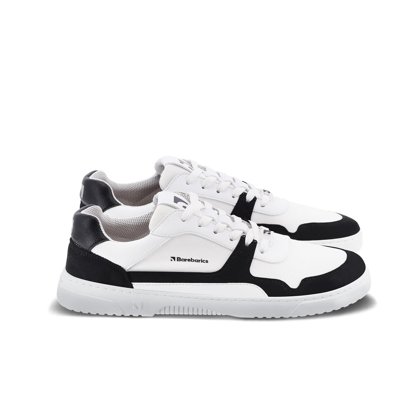 Barefoot Sneakers Barebarics - Zing - White & Black Vegan