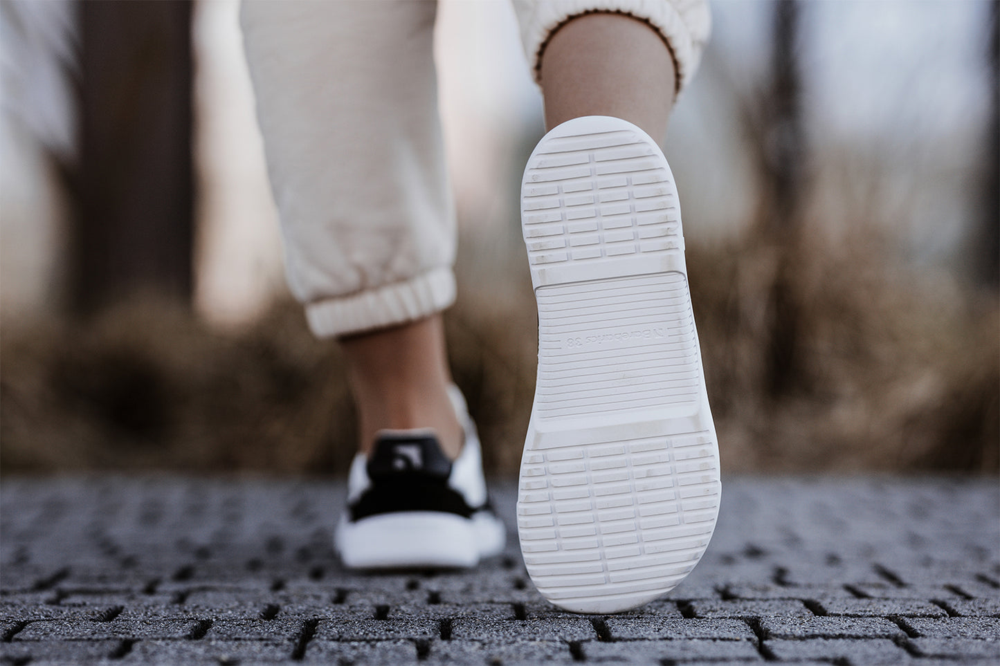 Barefoot Sneakers Barebarics - Zing - White & Black Vegan