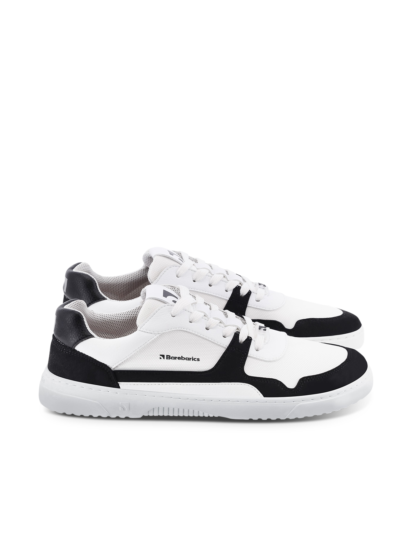 Barefoot Sneakers Barebarics - Zing - White & Black Vegan