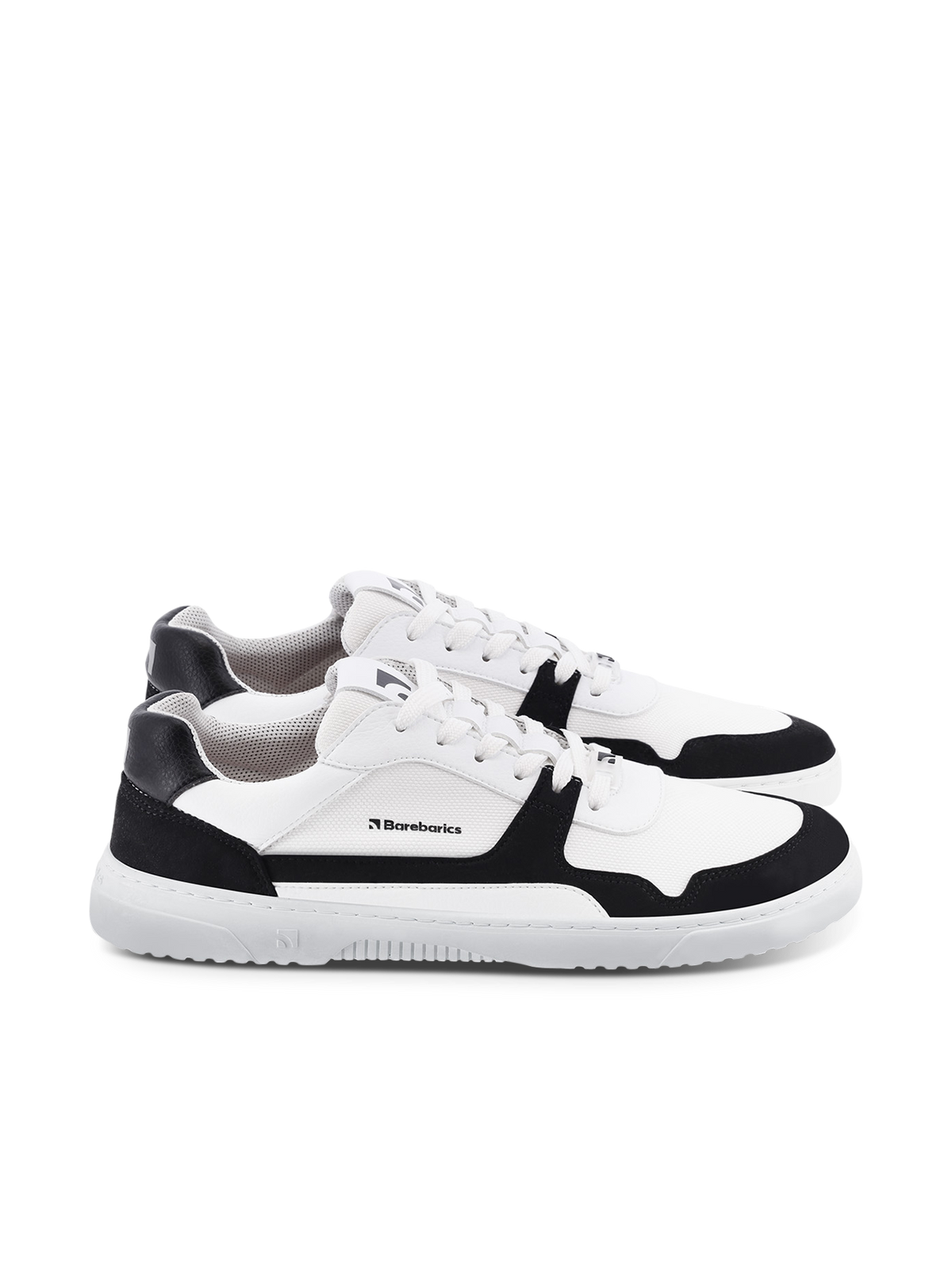 Barefoot Sneakers Barebarics - Zing - White & Black Vegan