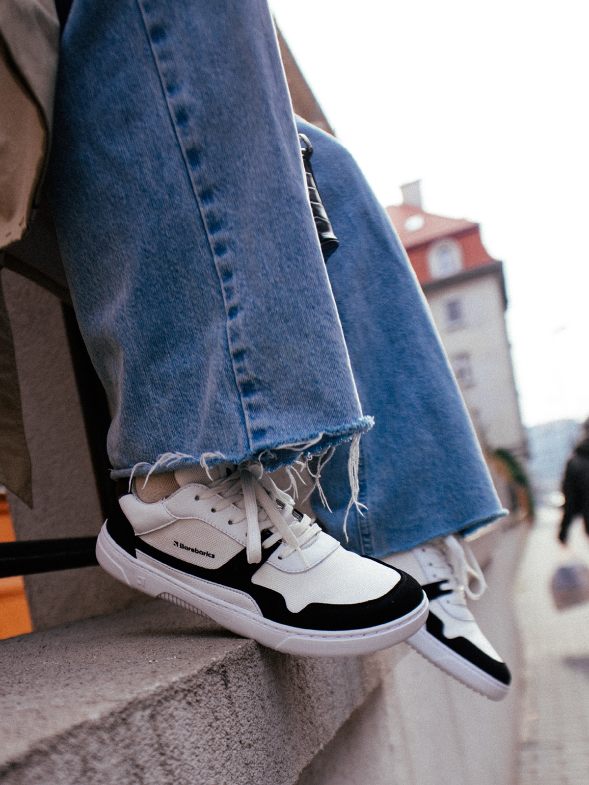 Barefoot Sneakers Barebarics - Zing - White & Black Vegan