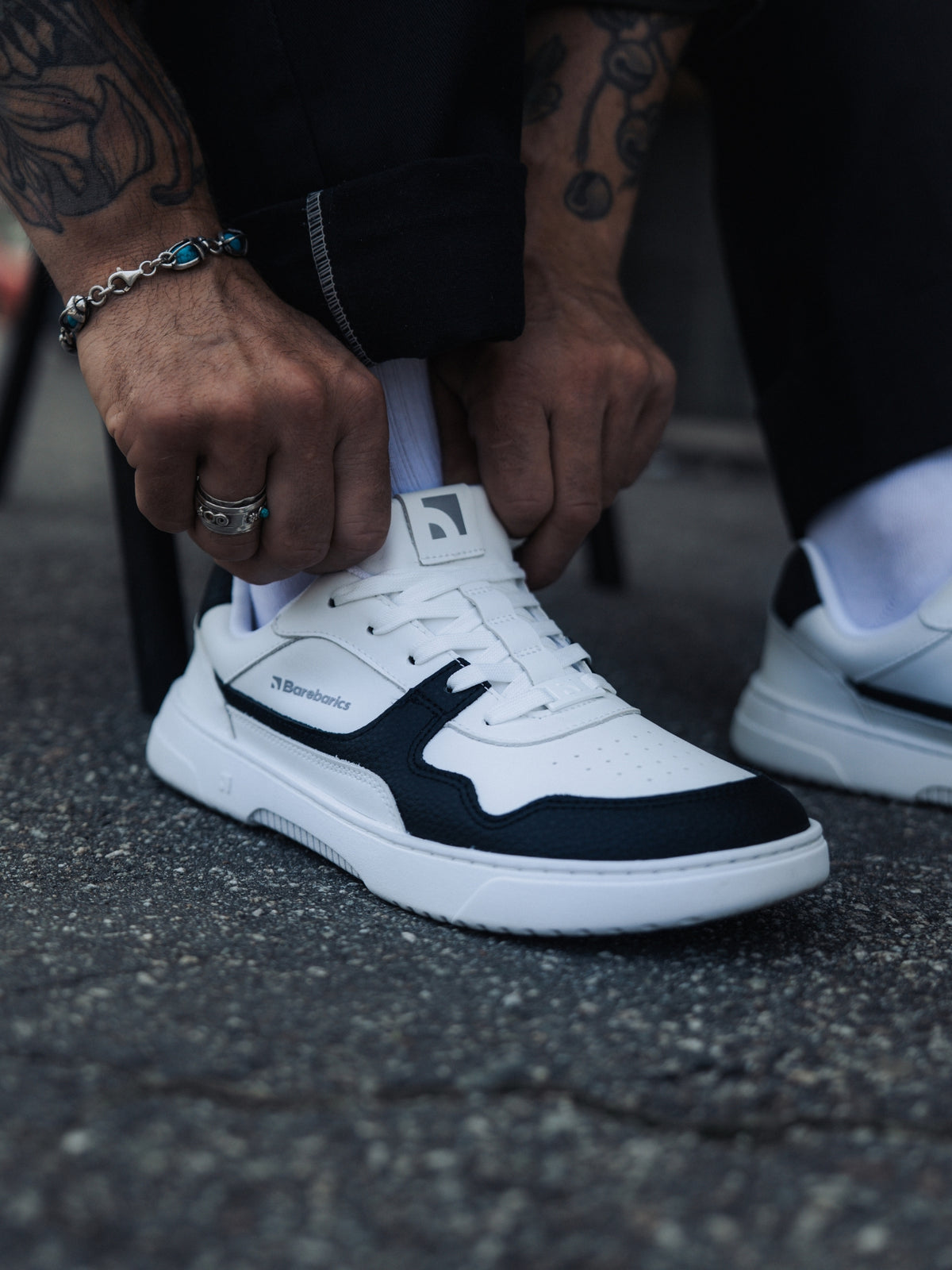 Barefoot Sneakers Barebarics Zing - White & Black