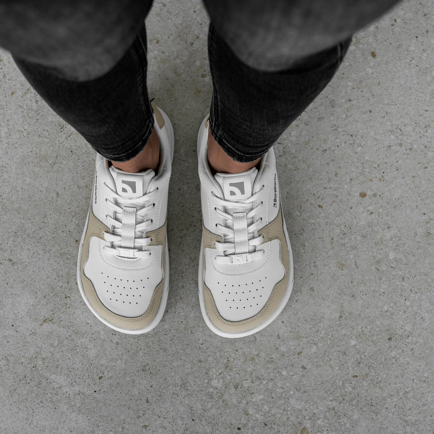 Barefoot Sneakers Barebarics Zing - White & Cream