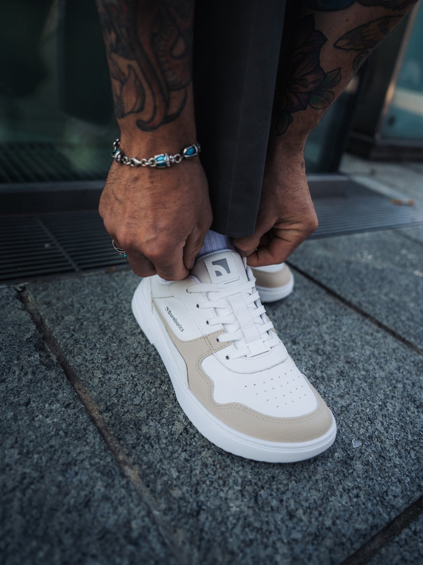 Barefoot Sneakers Barebarics Zing - White & Cream