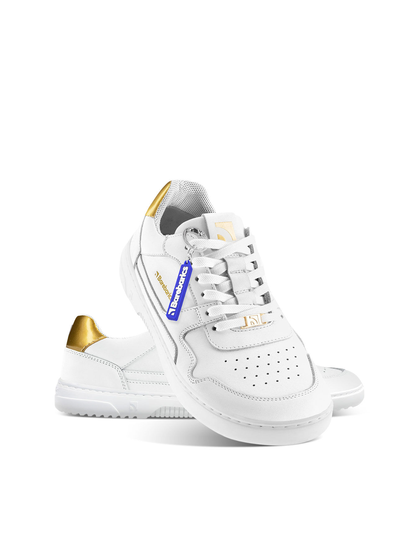 Barefoot Sneakers Barebarics Zing - White & Gold - Leather