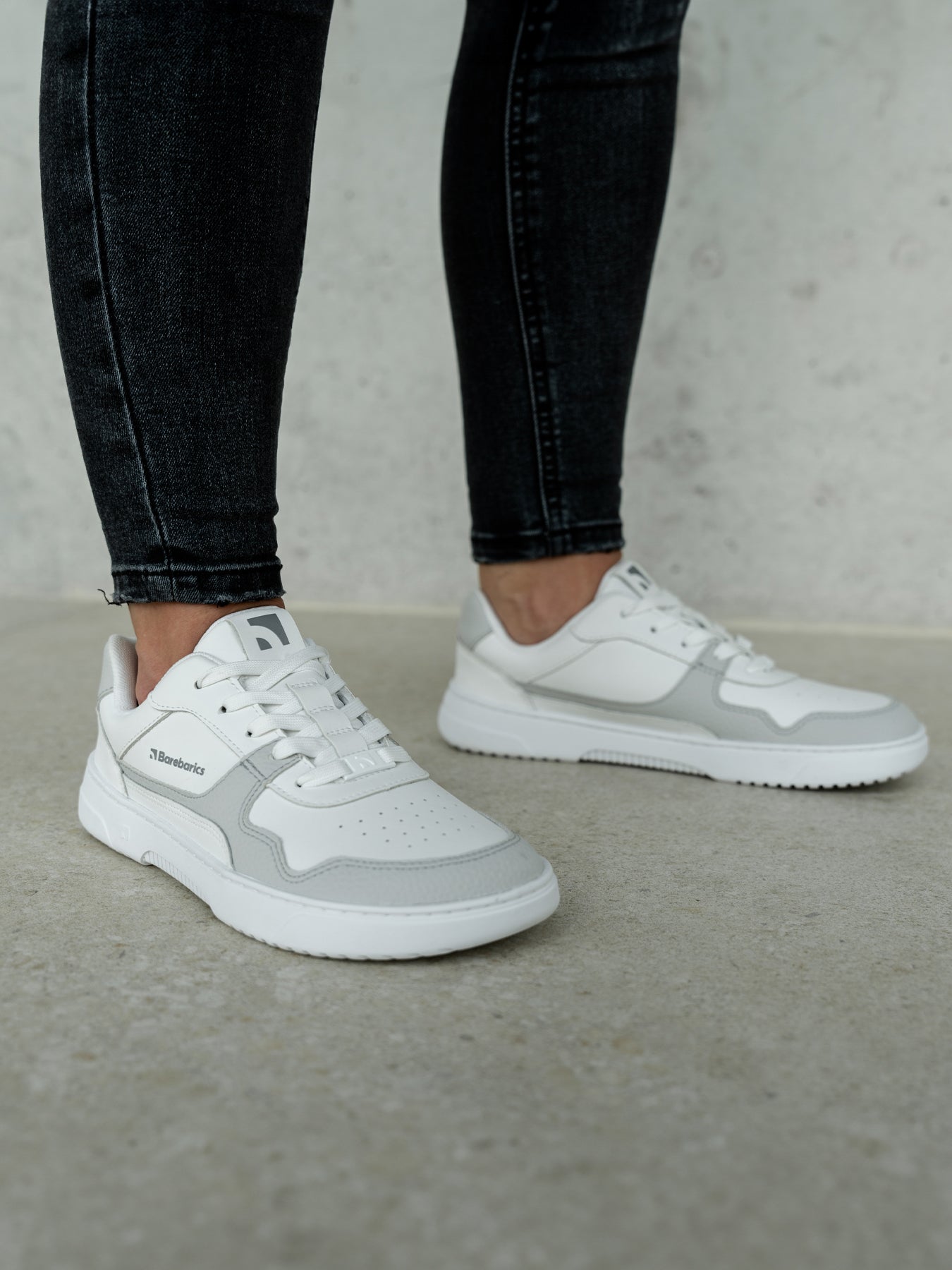 Barefoot Sneakers Barebarics Zing - White & Light Grey