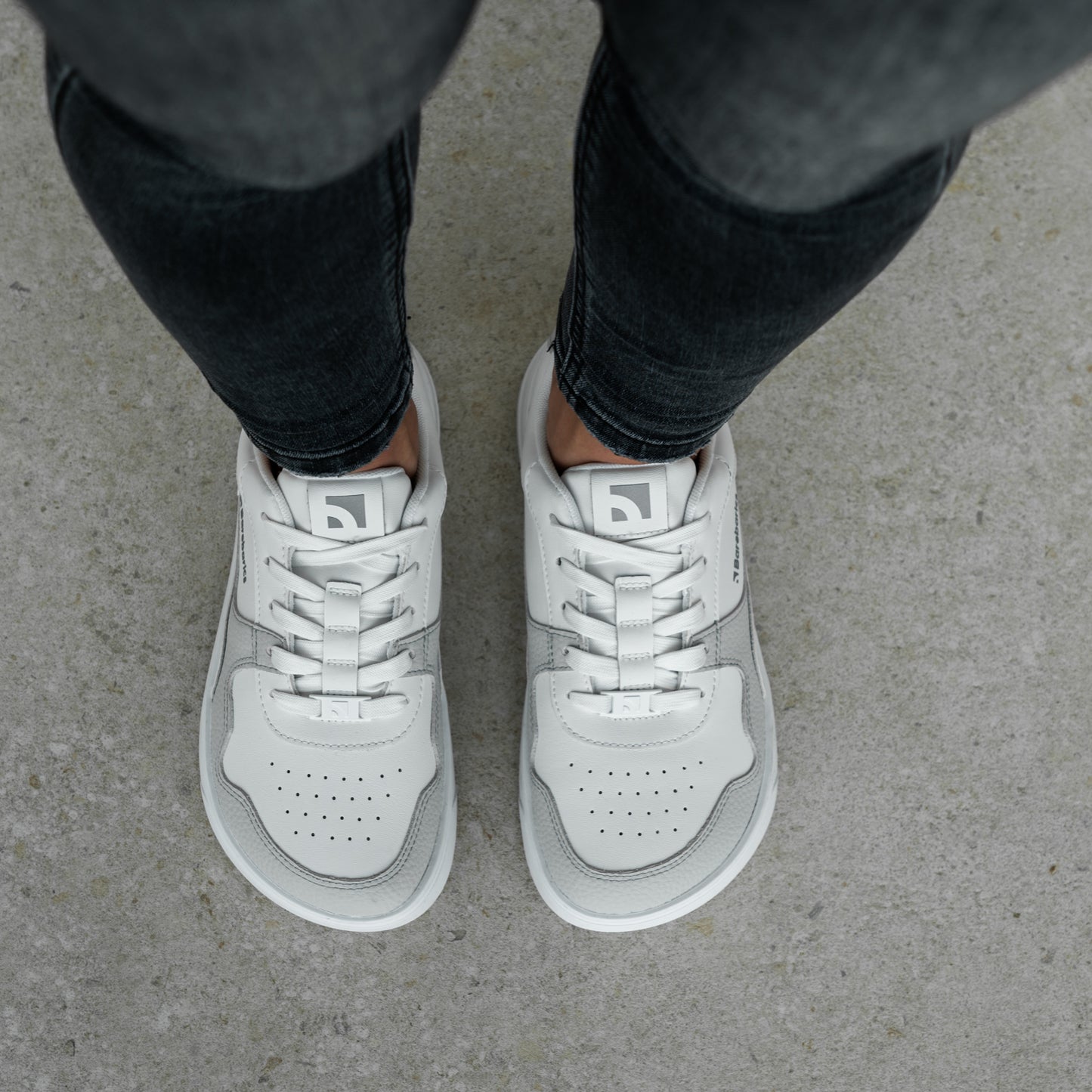 Barefoot Sneakers Barebarics Zing - White & Light Grey