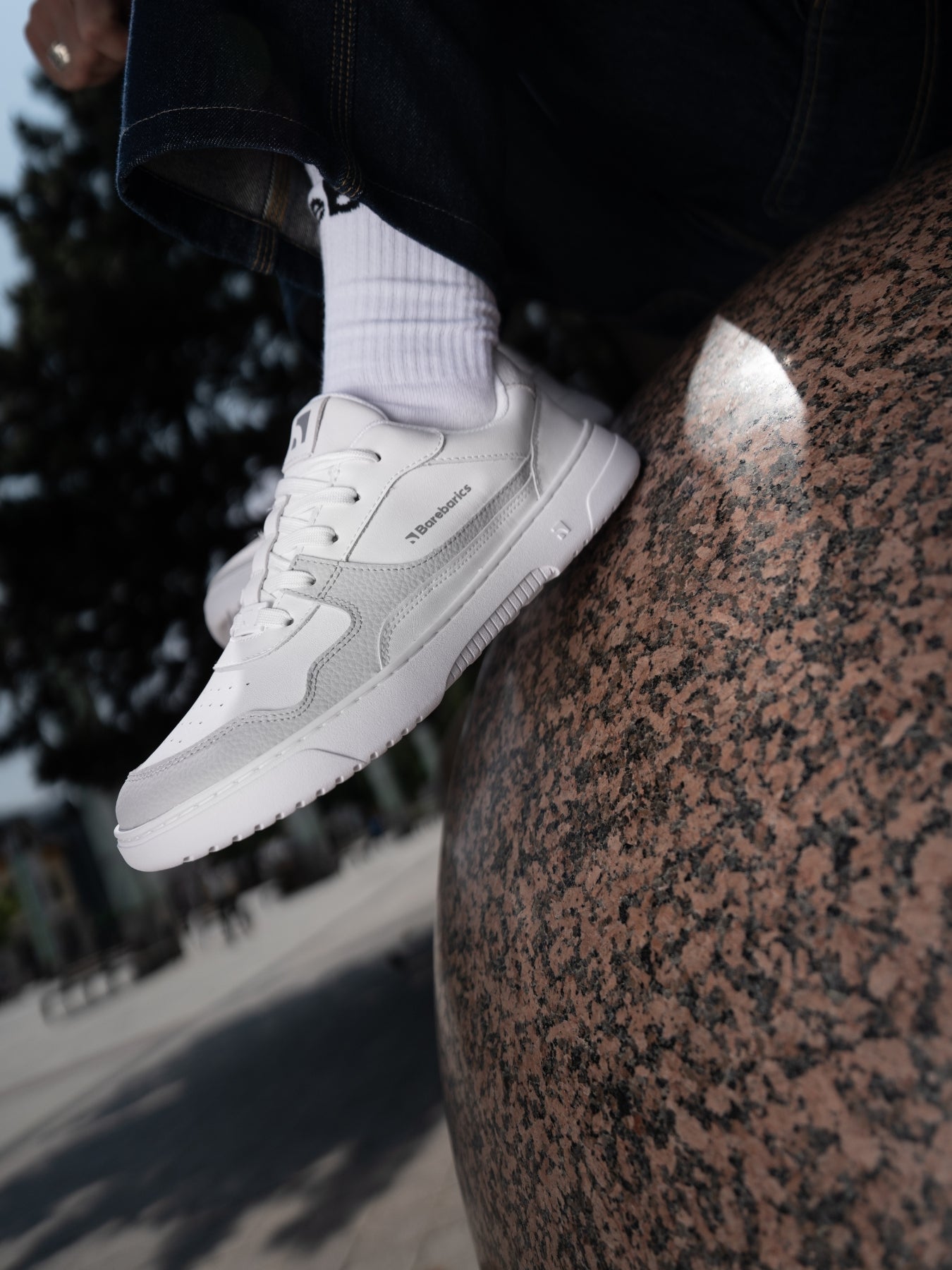 Barefoot Sneakers Barebarics Zing - White & Light Grey