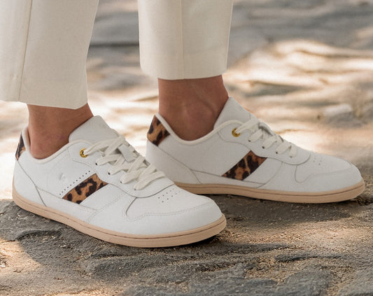 Barefoot Sneakers Be Lenka Cellestia - White & Leopard