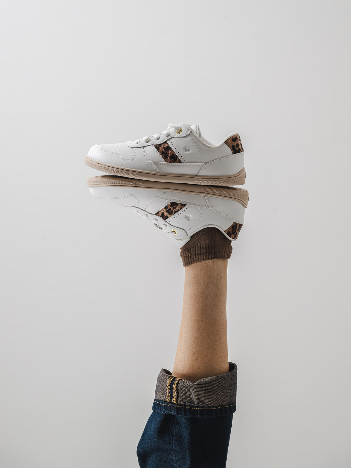 Barefoot Sneakers Be Lenka Cellestia - White & Leopard