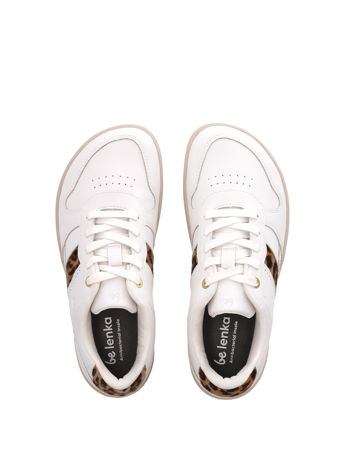 Baskets pieds nus Be Lenka Cellestia - Blanc et léopard