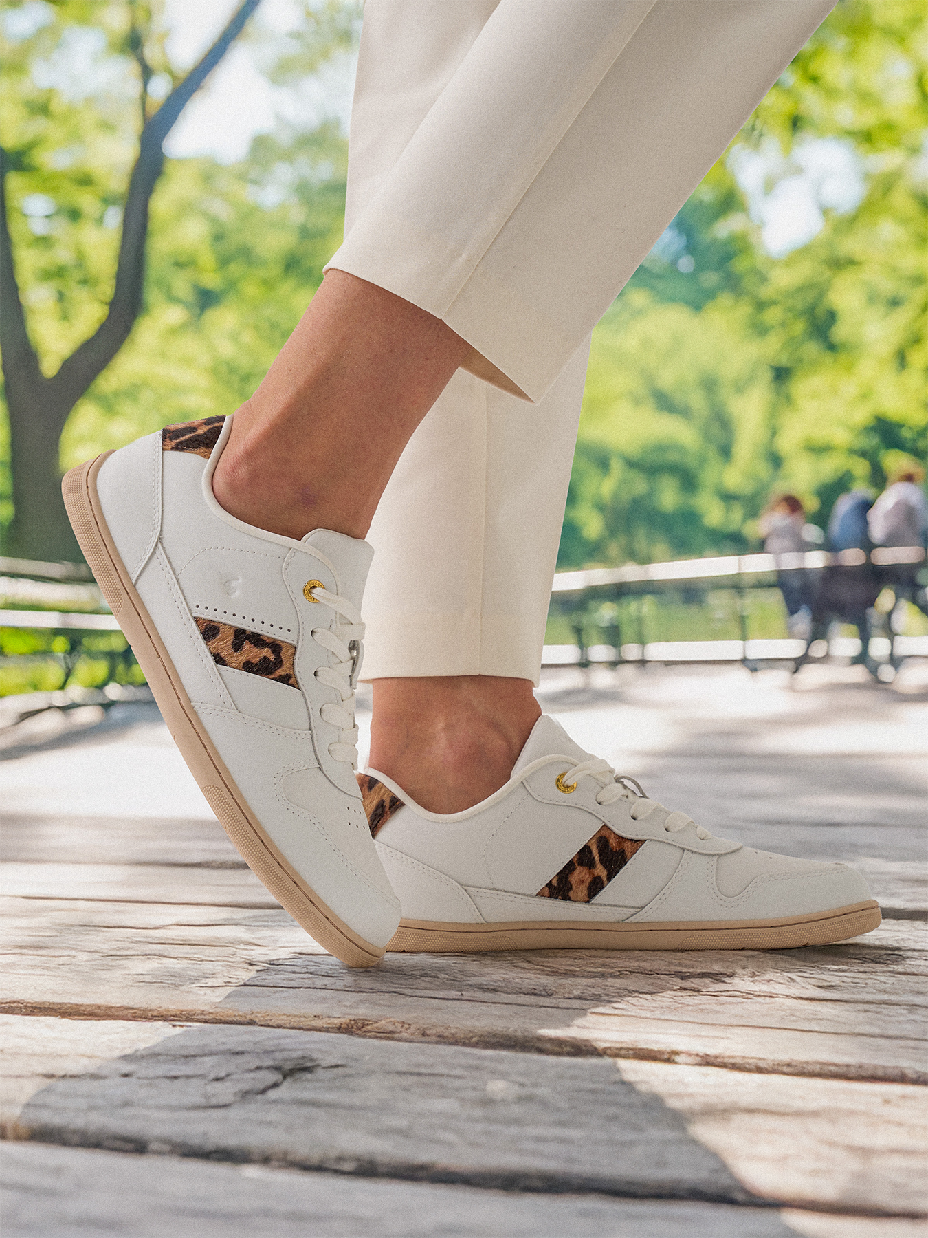 Baskets pieds nus Be Lenka Cellestia - Blanc et léopard