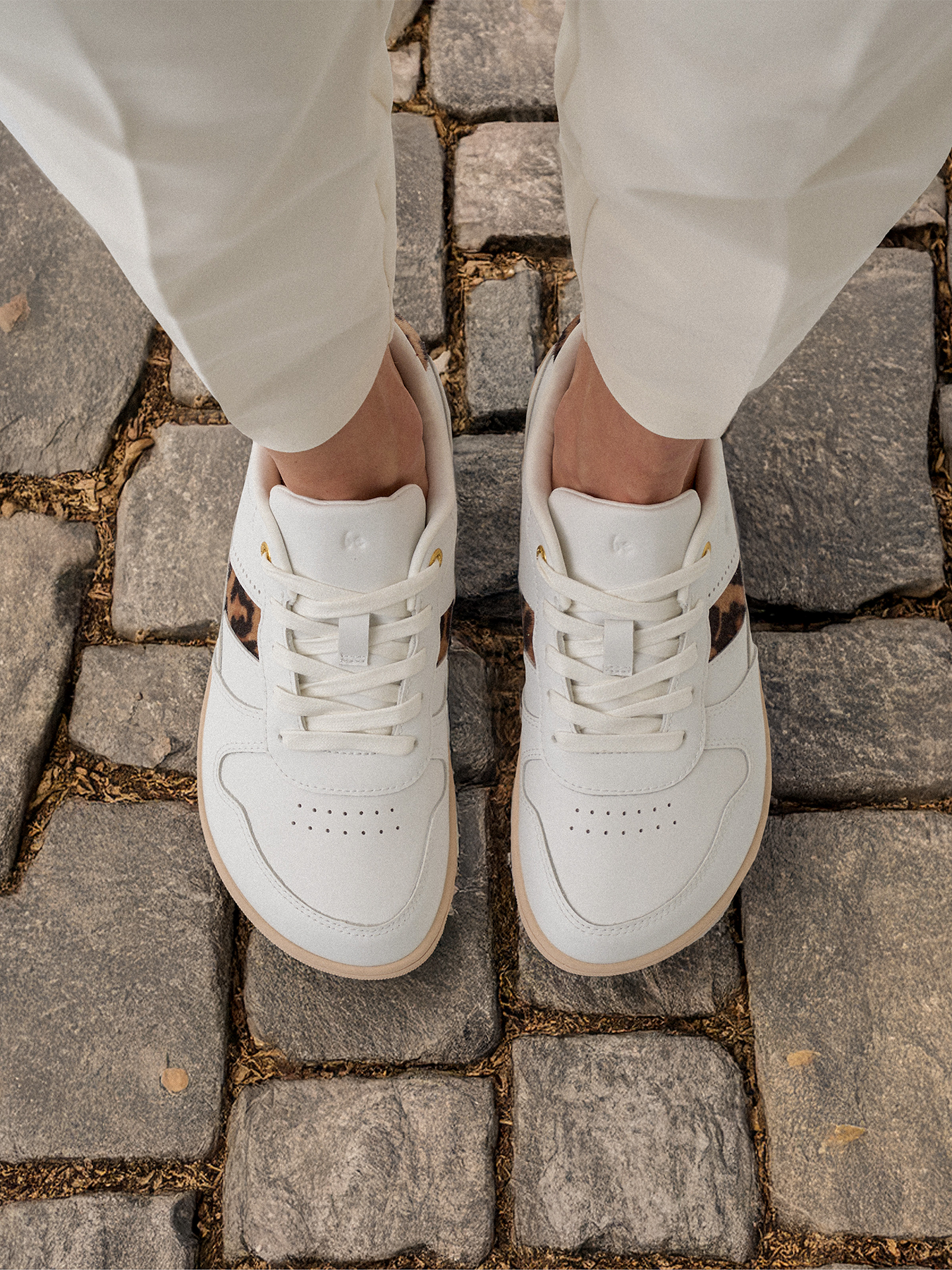 Baskets pieds nus Be Lenka Cellestia - Blanc et léopard