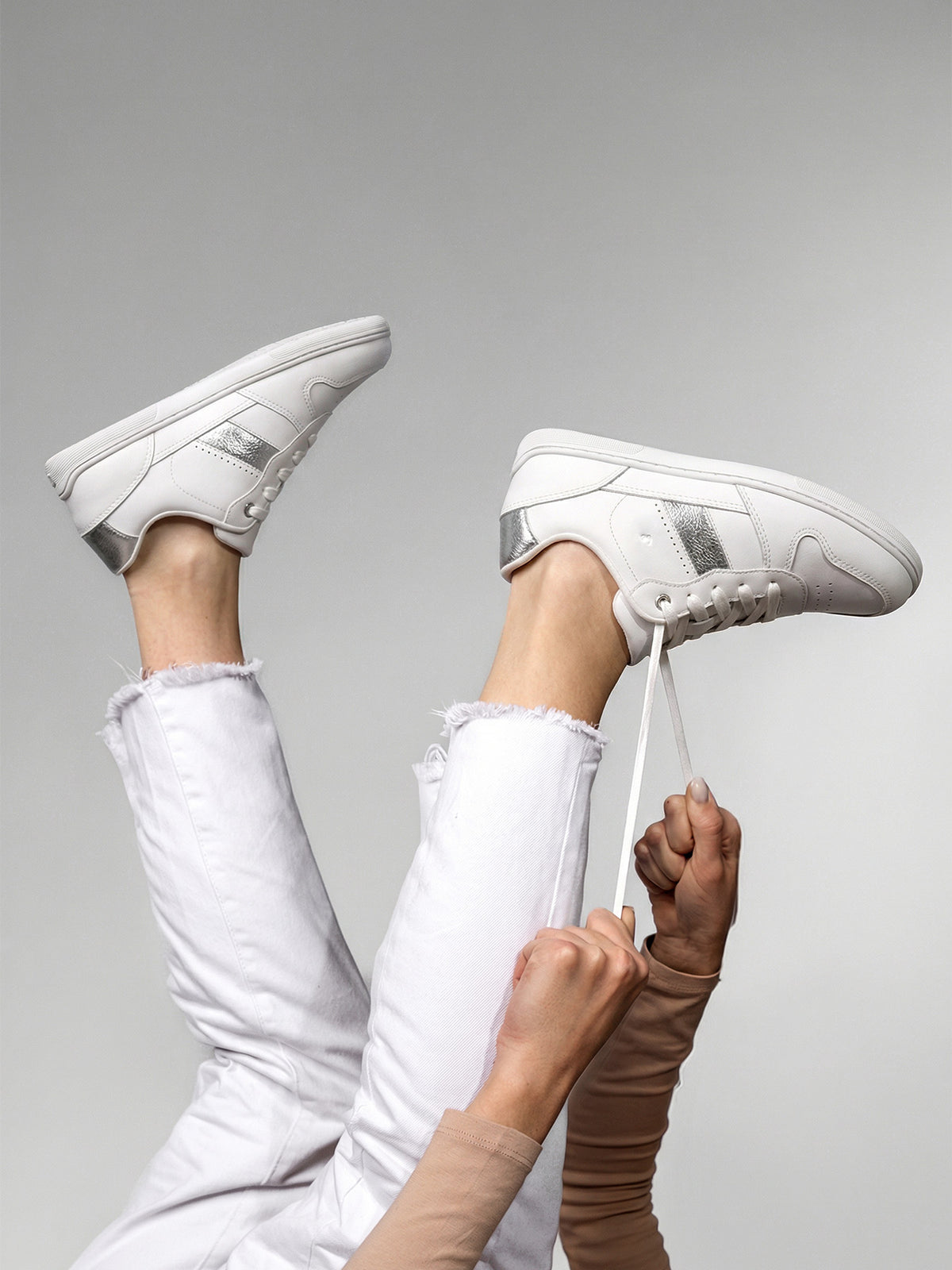 Barefoot Sneakers Be Lenka Cellestia - White & Silver