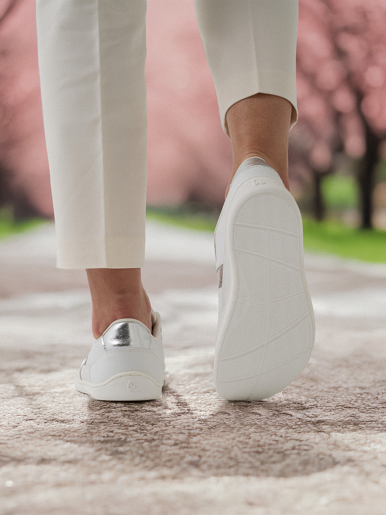 Barefoot Sneakers Be Lenka Cellestia - White & Silver