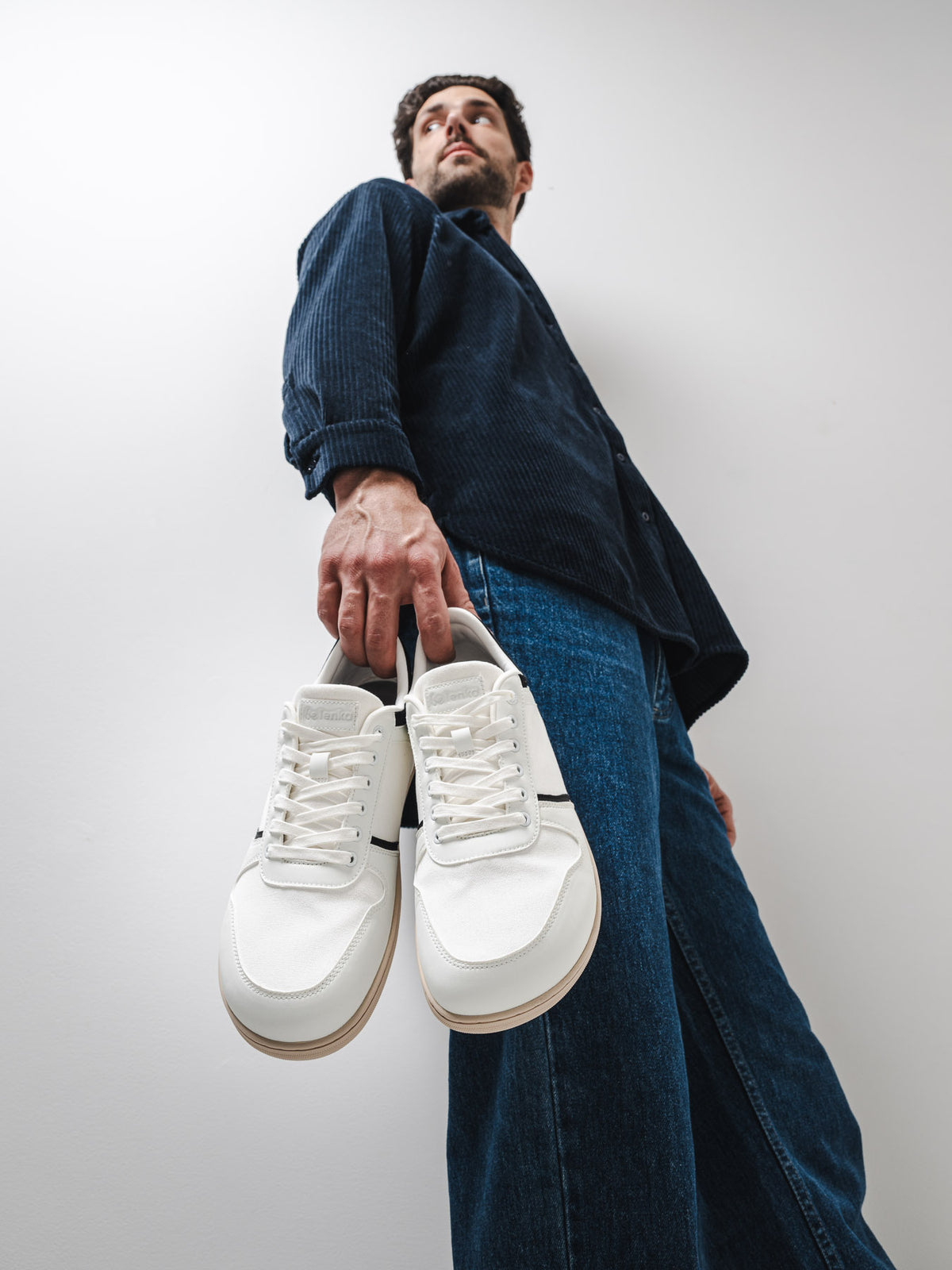 Barefoot Sneakers - Be Lenka Echo - White & Black Vegan