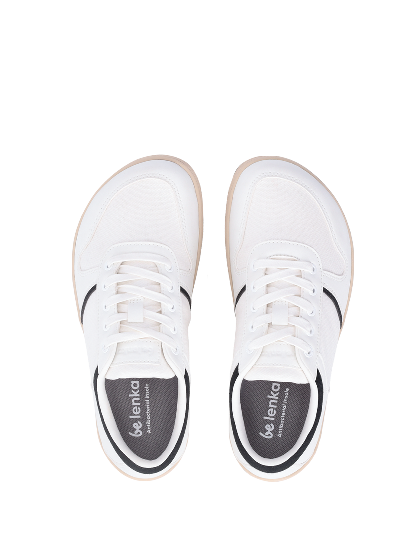 Barefoot Sneakers - Be Lenka Echo - White & Black Vegan