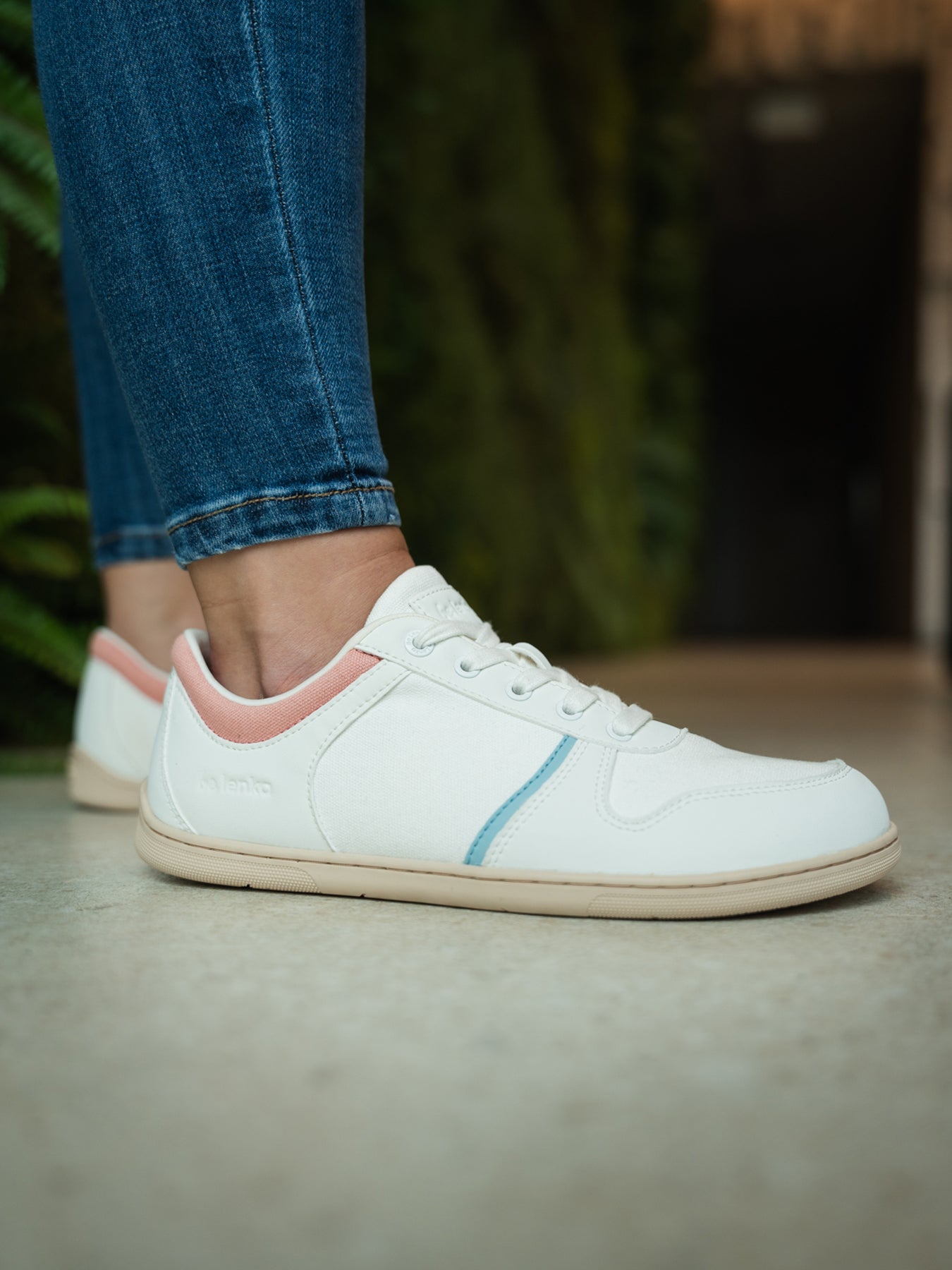 Barefoot Sneakers - Be Lenka Echo - White & Cotton Candy Vegan