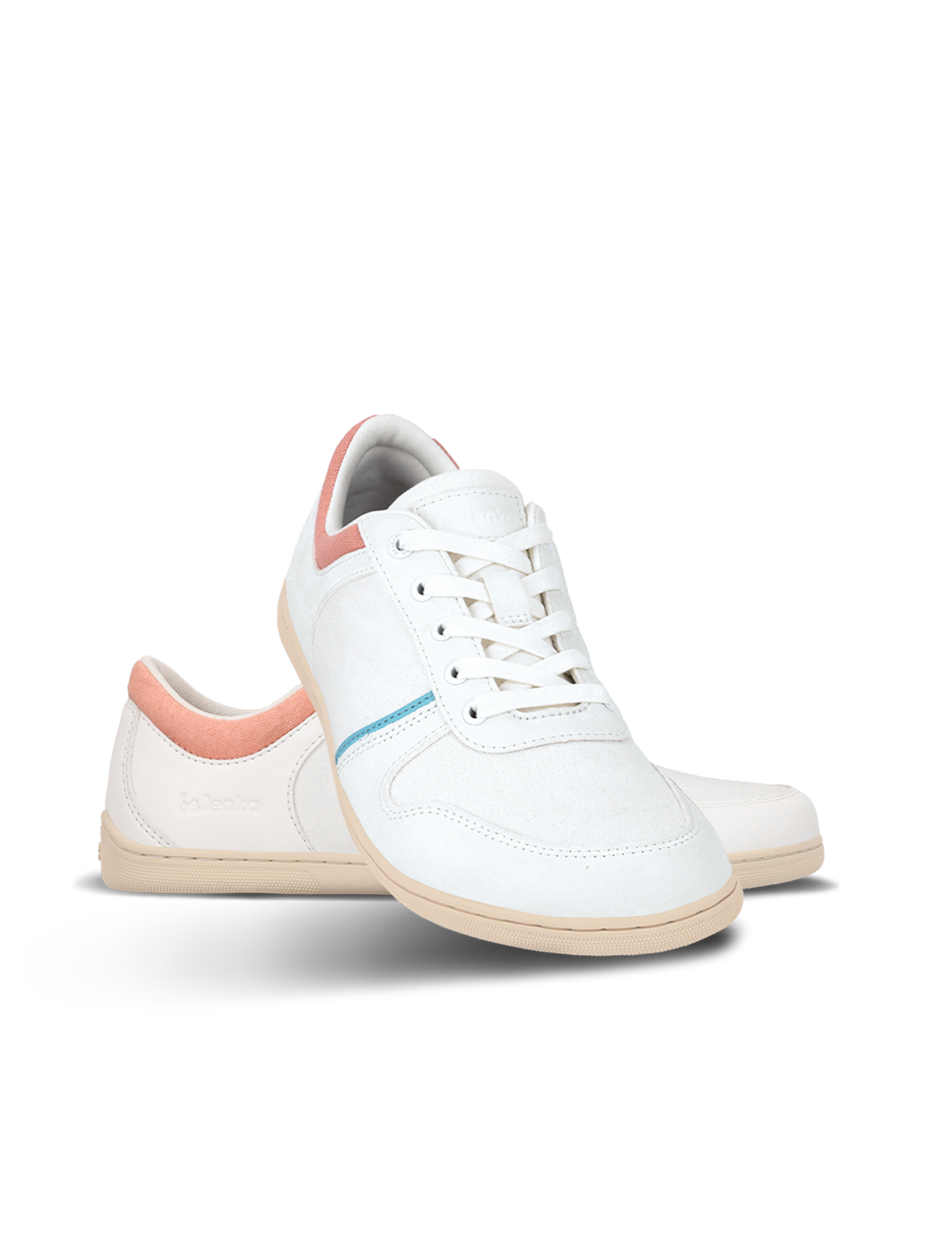 Barefoot Sneakers - Be Lenka Echo - White & Cotton Candy Vegan