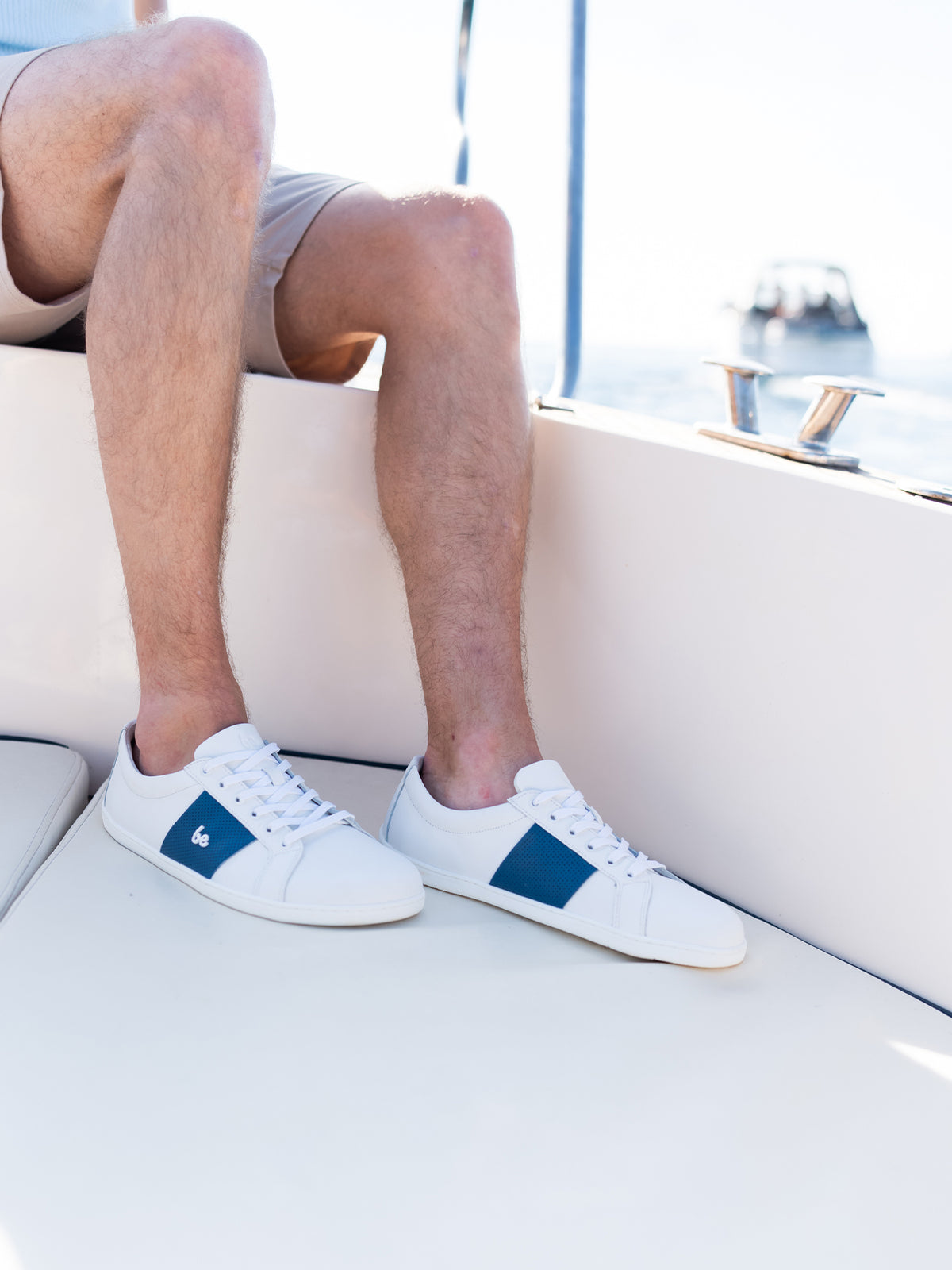 Barefoot Sneakers Be Lenka Elite - White & Dark Blue