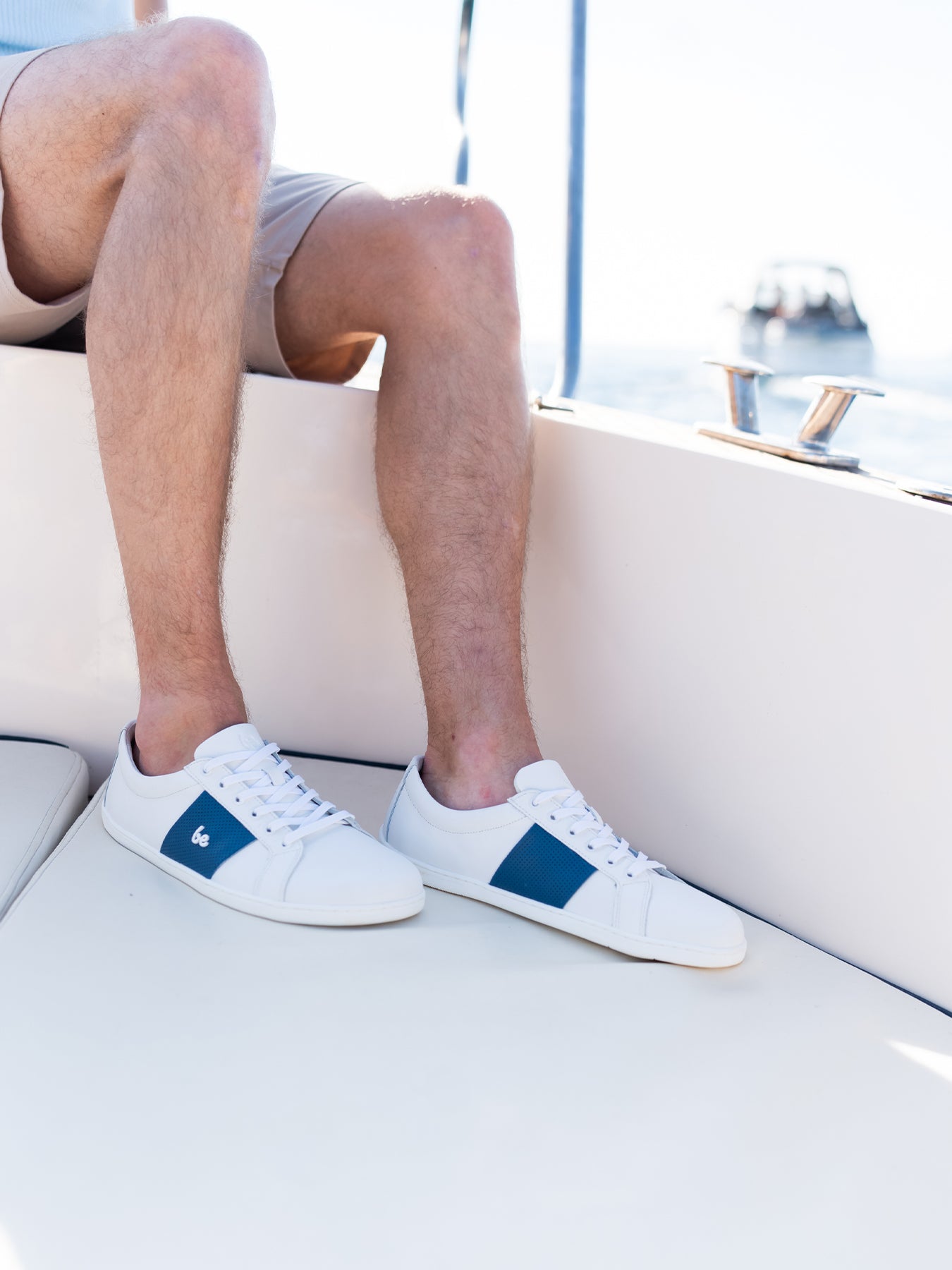 Barefoot Sneakers Be Lenka Elite - White & Dark Blue