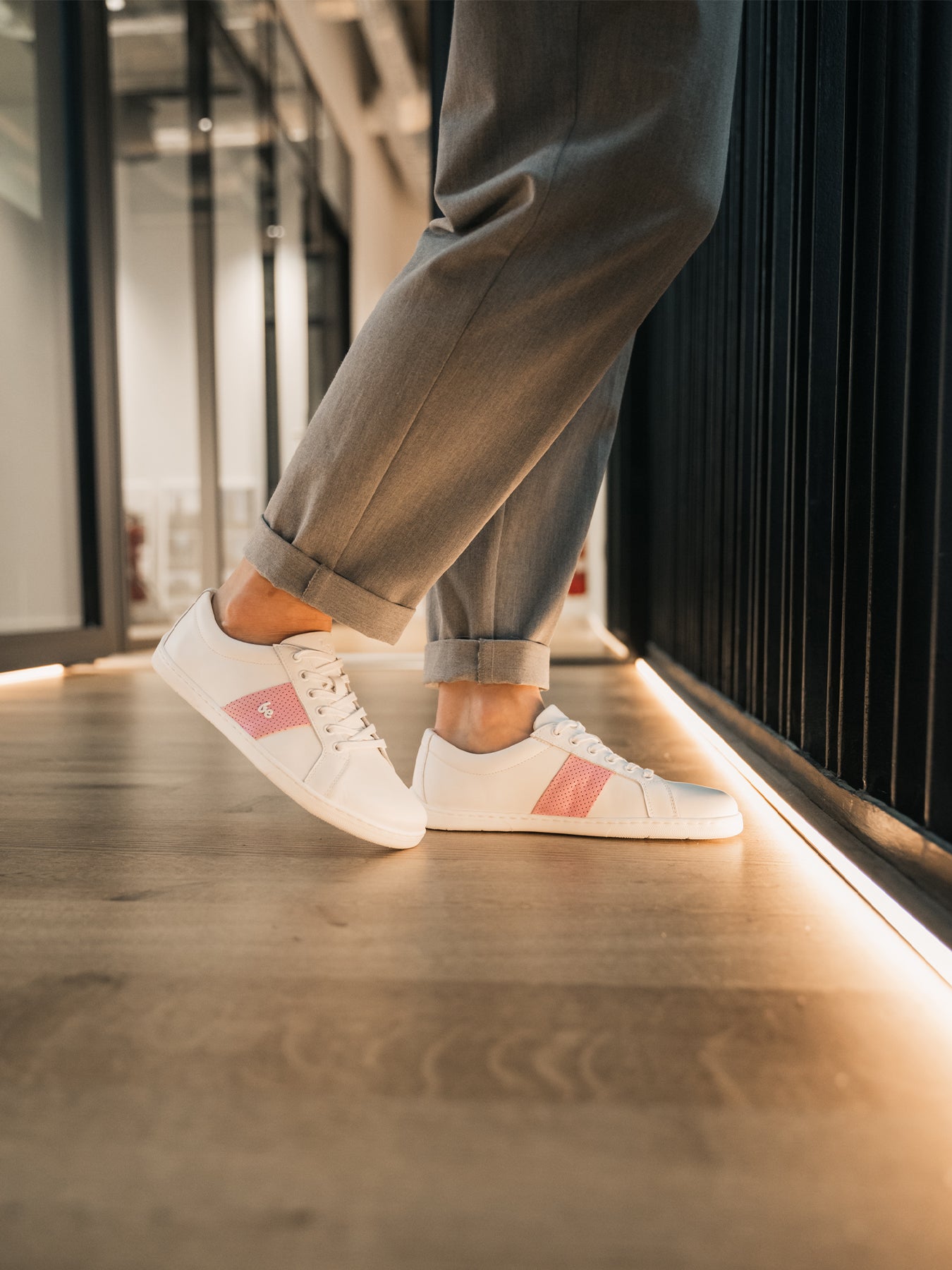 Barefoot Sneakers Be Lenka Elite - White & Pink