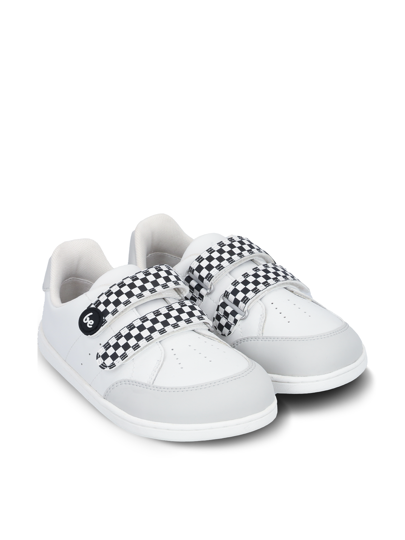 Baskets pieds nus pour enfants Be Lenka Energise Preschool - Blanc et damier