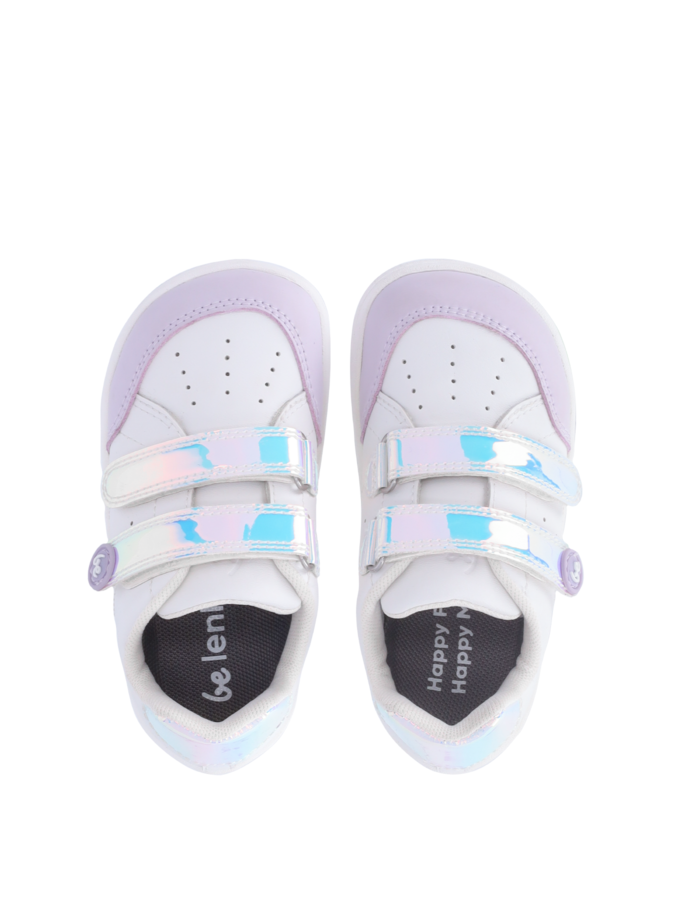 Kids barefoot sneakers Be Lenka Energise Kids - White & Iridescent
