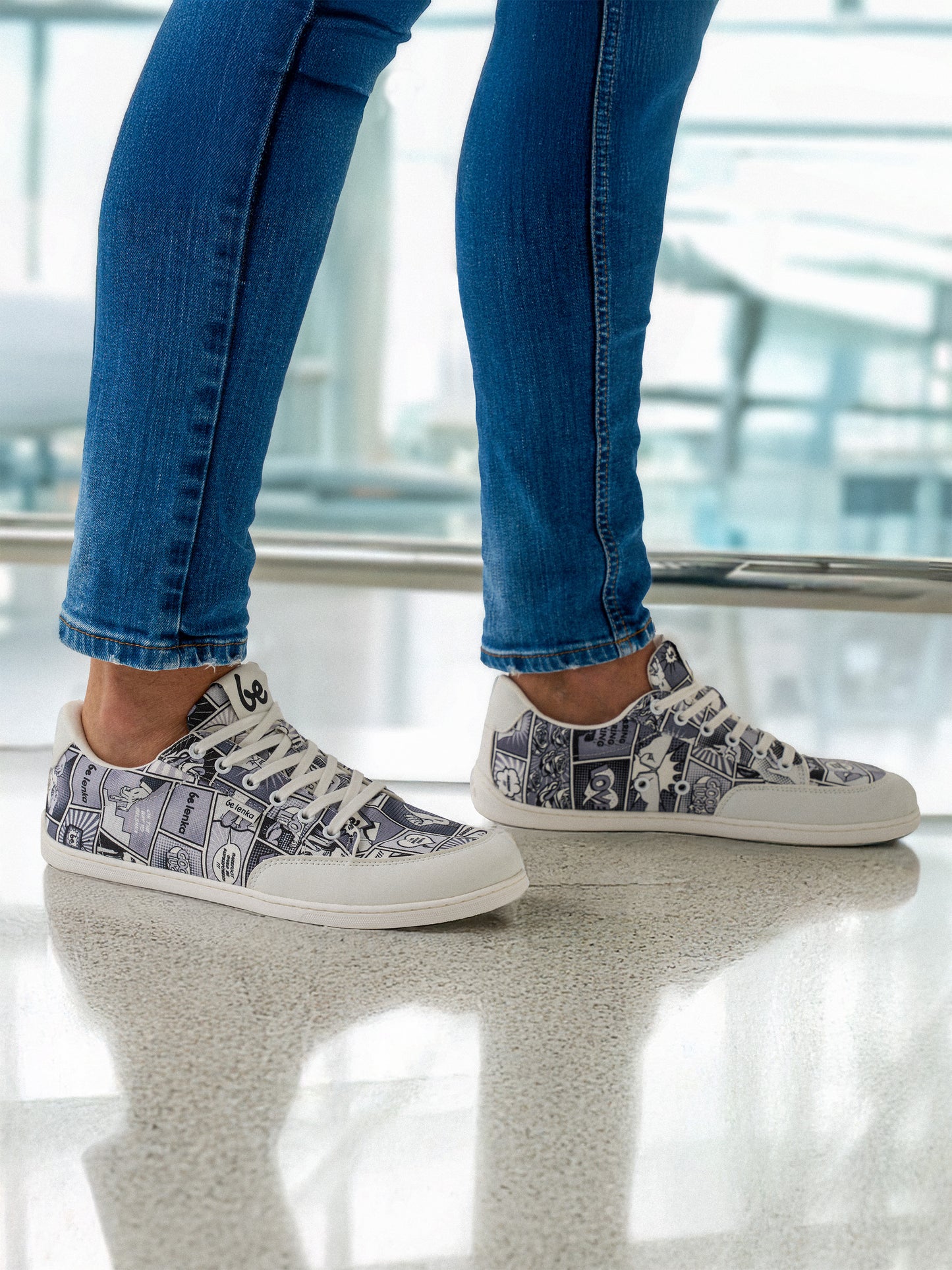 Barefoot Sneakers Be Lenka Rebound - Comics Black & White
