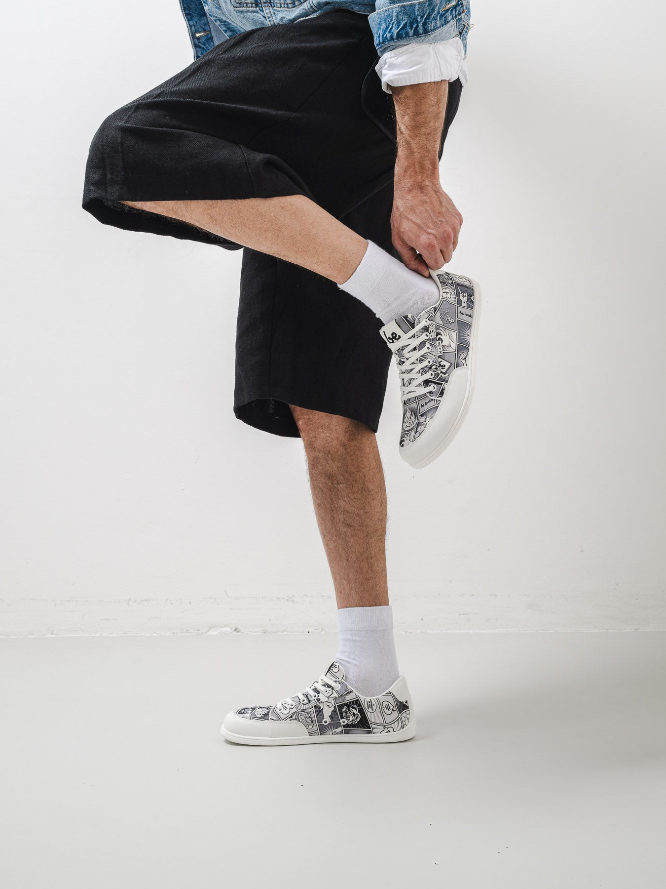 Barefoot Sneakers Be Lenka Rebound - Comics Black & White