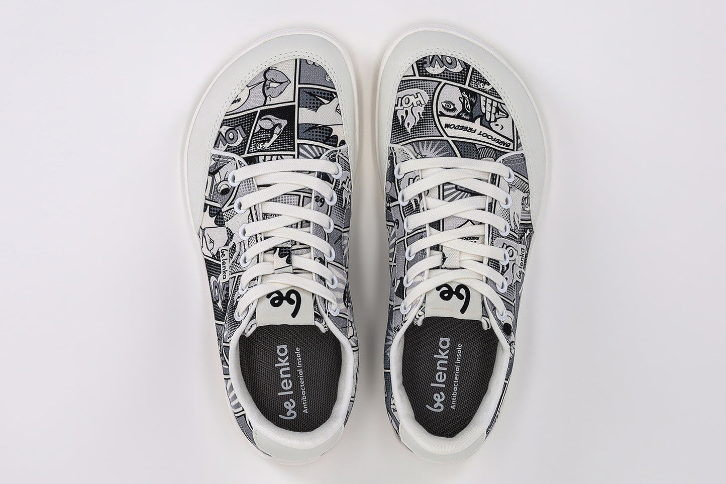 Barefoot Sneakers Be Lenka Rebound - Comics Black & White
