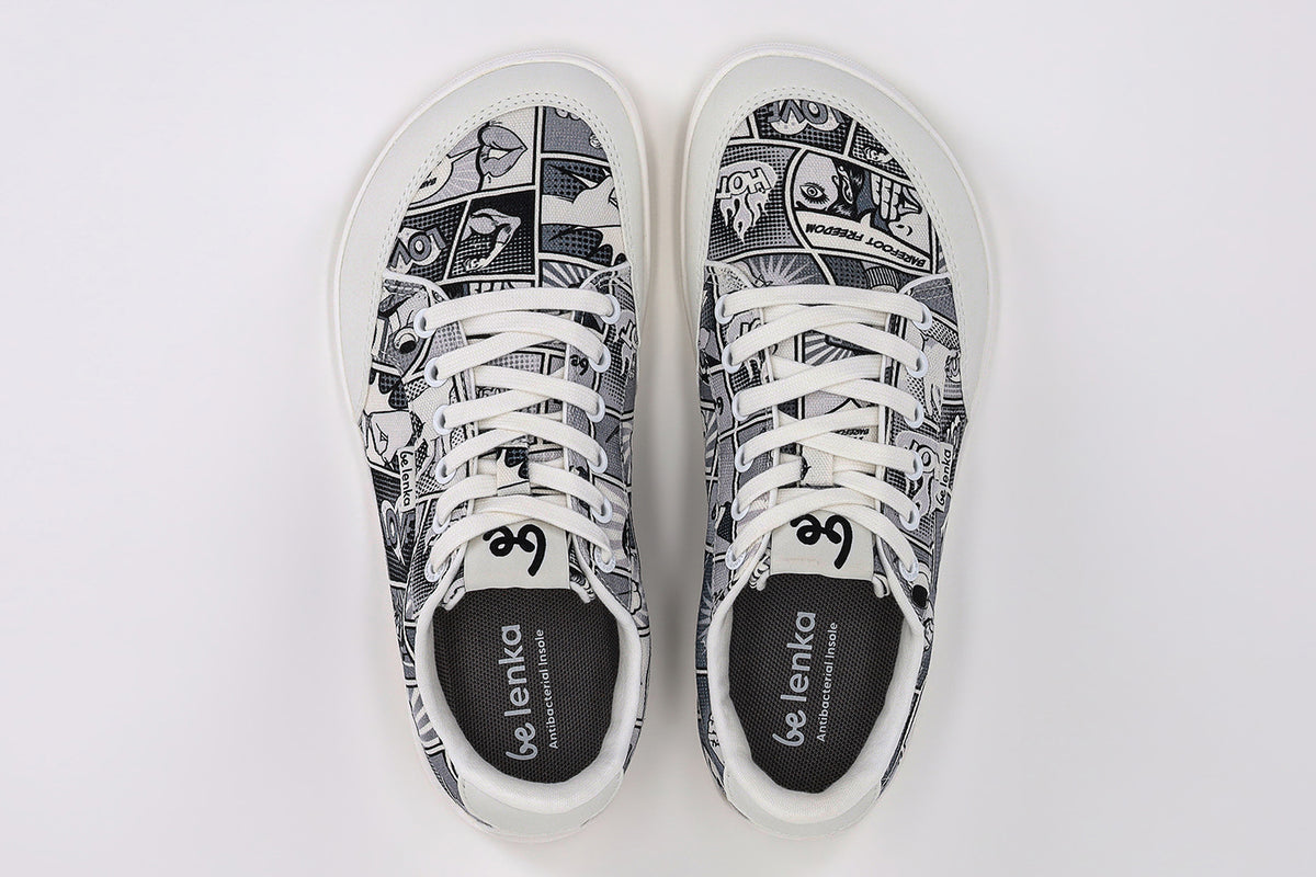 Barefoot Sneakers Be Lenka Rebound - Comics Black & White