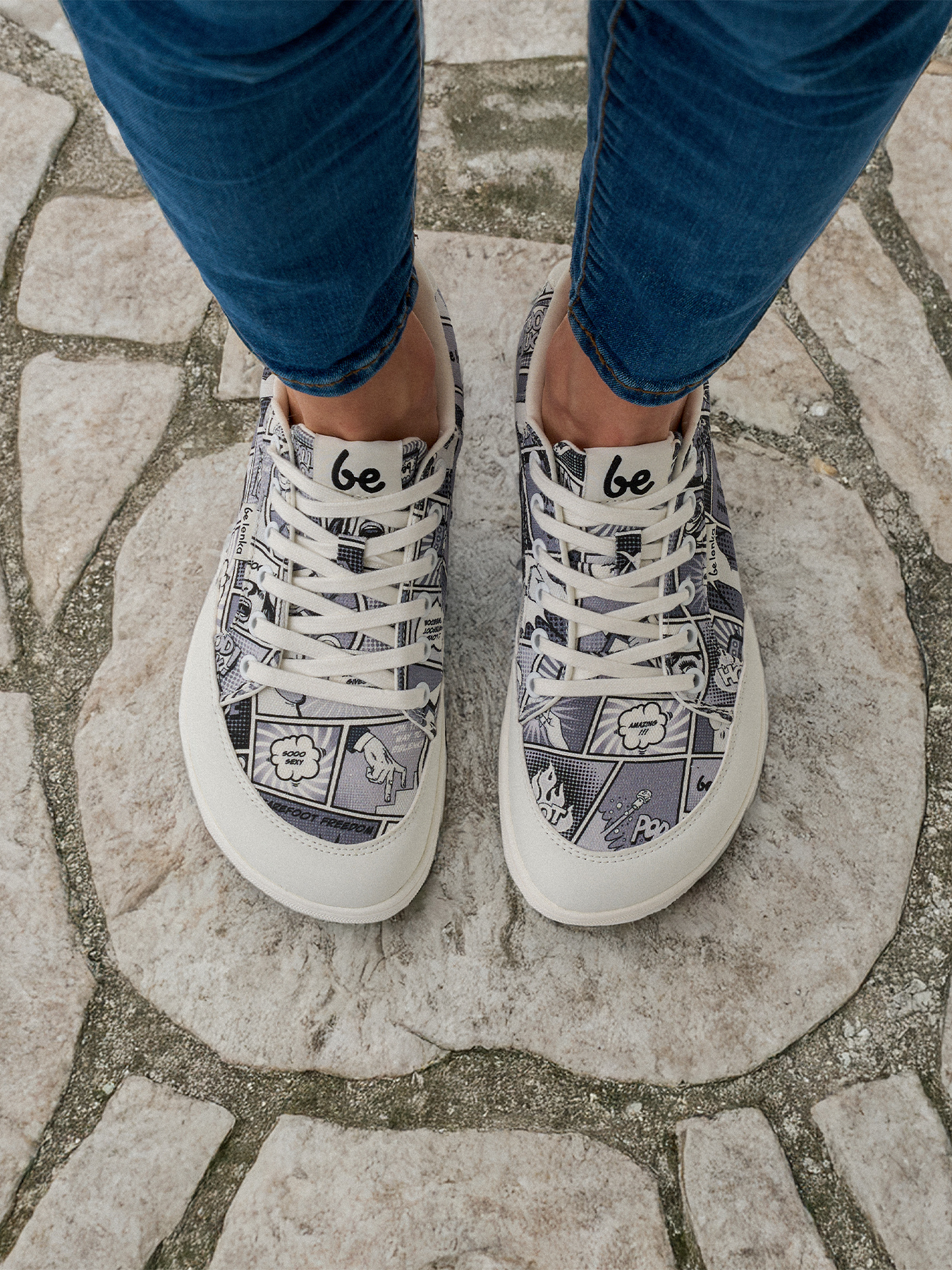 Barefoot Sneakers Be Lenka Rebound - Comics Black & White