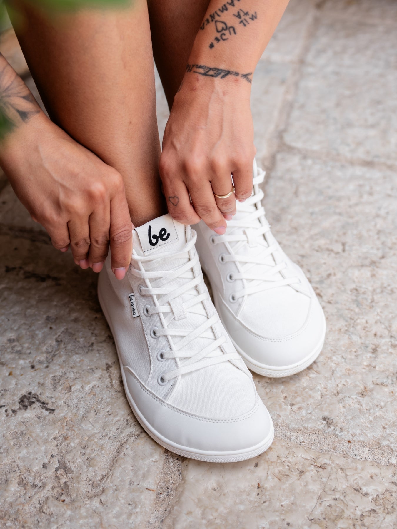 Barefoot Sneakers Be Lenka Rebound - High Top - All White