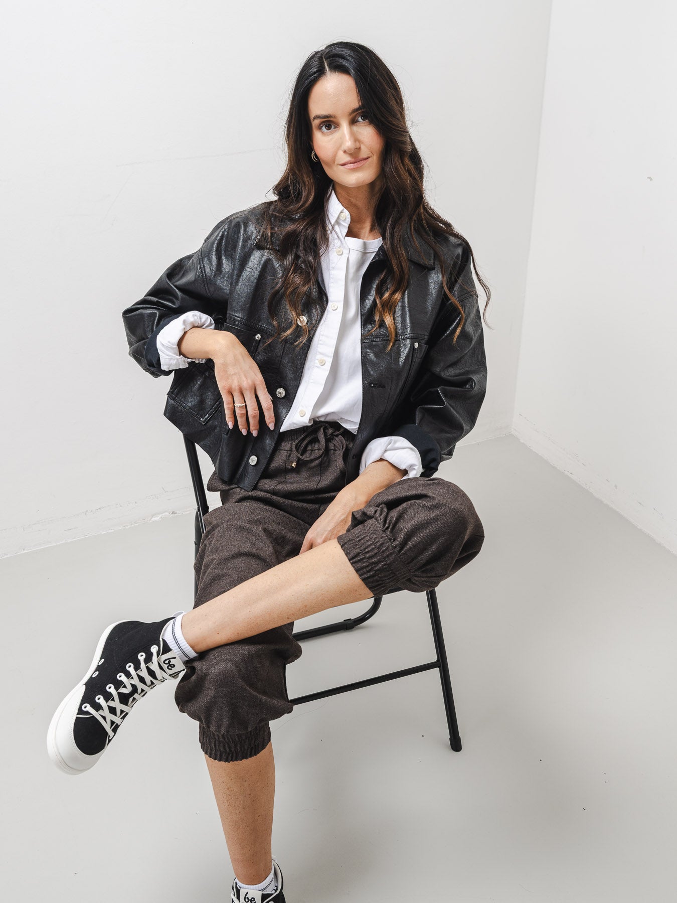 Barefoot Sneakers Be Lenka Rebound - High Top - Black & White