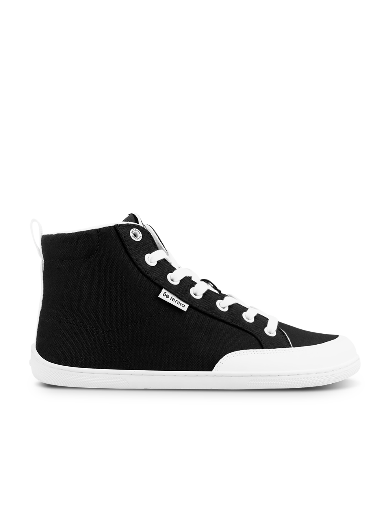 Baskets pieds nus Be Lenka Rebound - Montantes - Noir et blanc