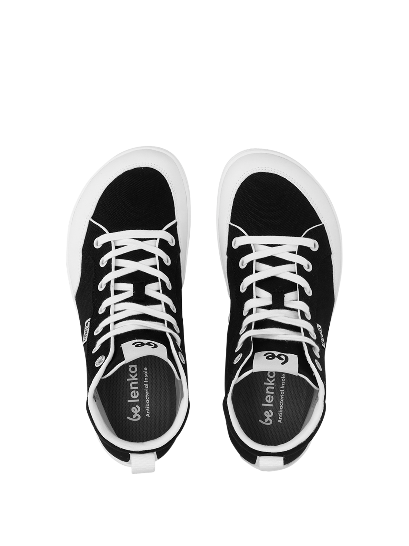 Baskets pieds nus Be Lenka Rebound - Montantes - Noir et blanc