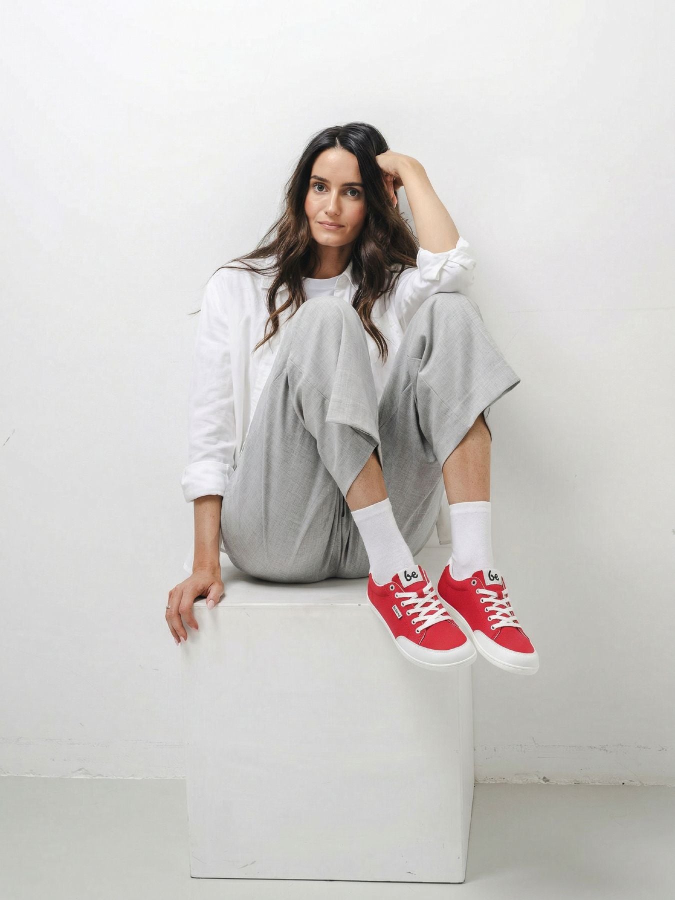 Barefoot Sneakers Be Lenka Rebound - Red & White
