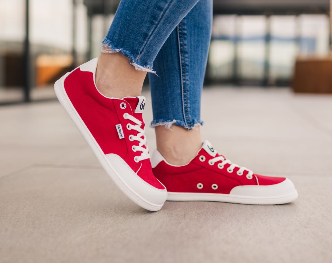 Baskets pieds nus Be Lenka Rebound - Rouge et blanc