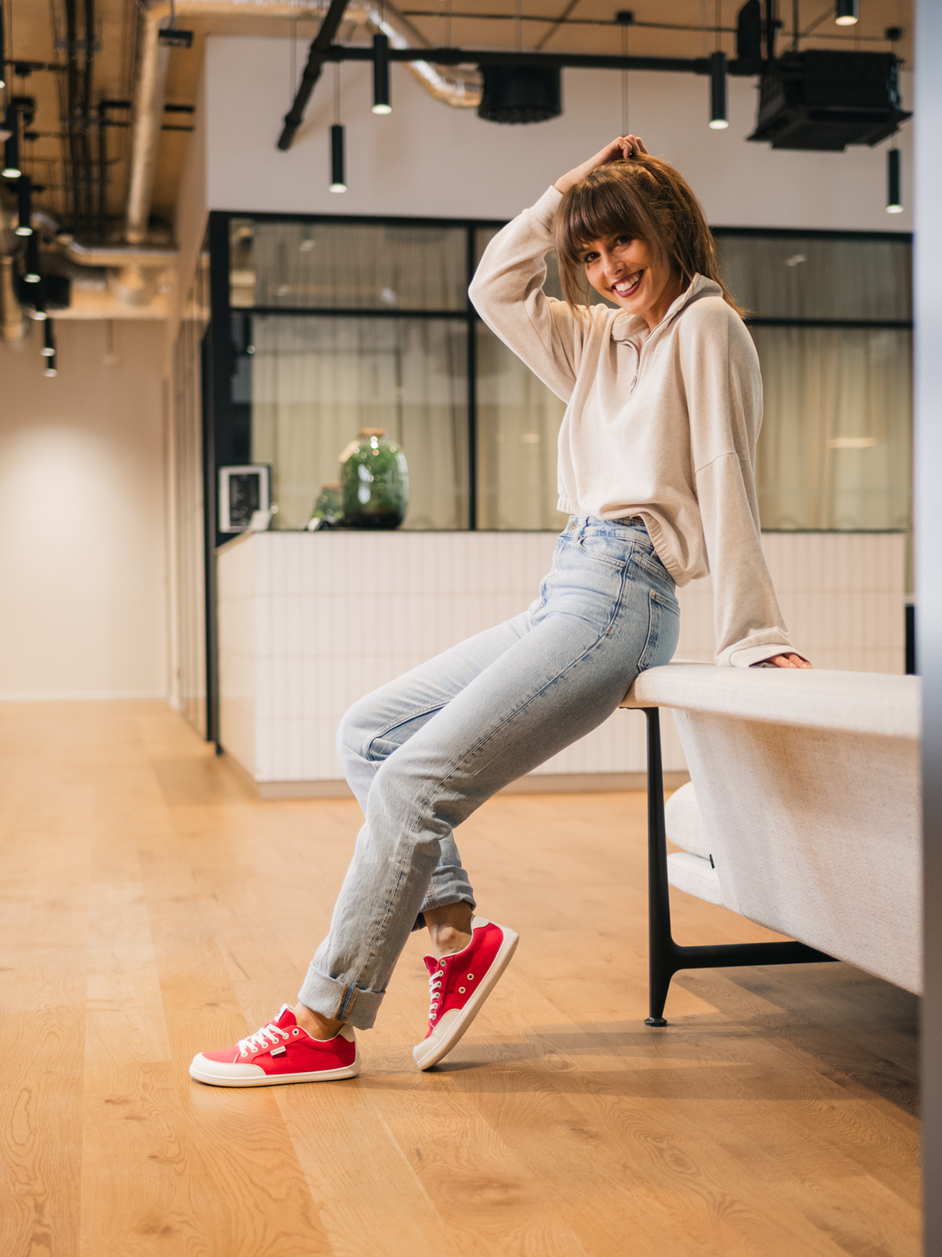 Baskets pieds nus Be Lenka Rebound - Rouge et blanc