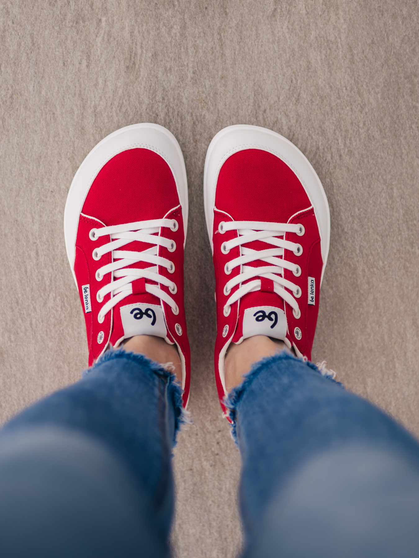 Baskets pieds nus Be Lenka Rebound - Rouge et blanc