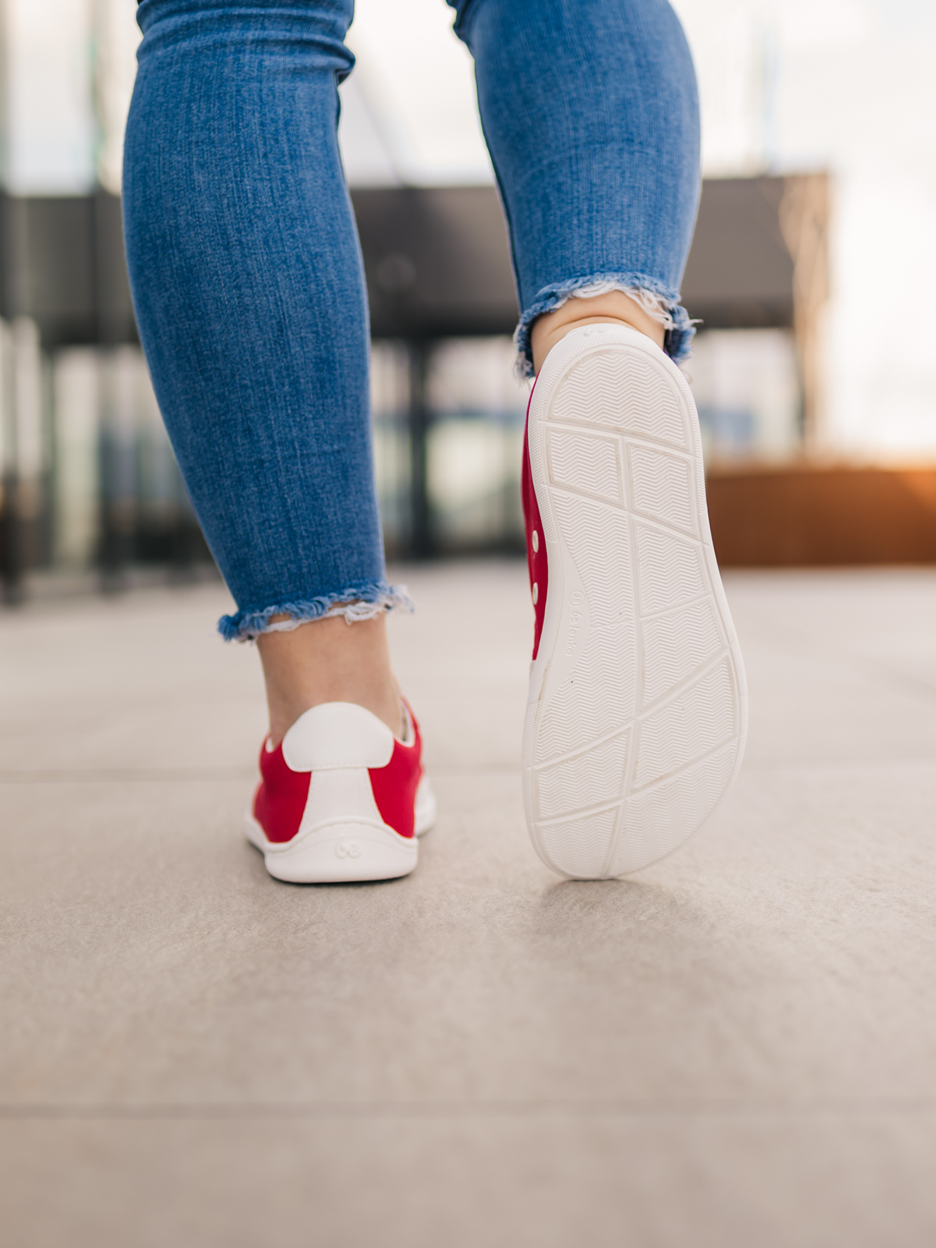 Baskets pieds nus Be Lenka Rebound - Rouge et blanc