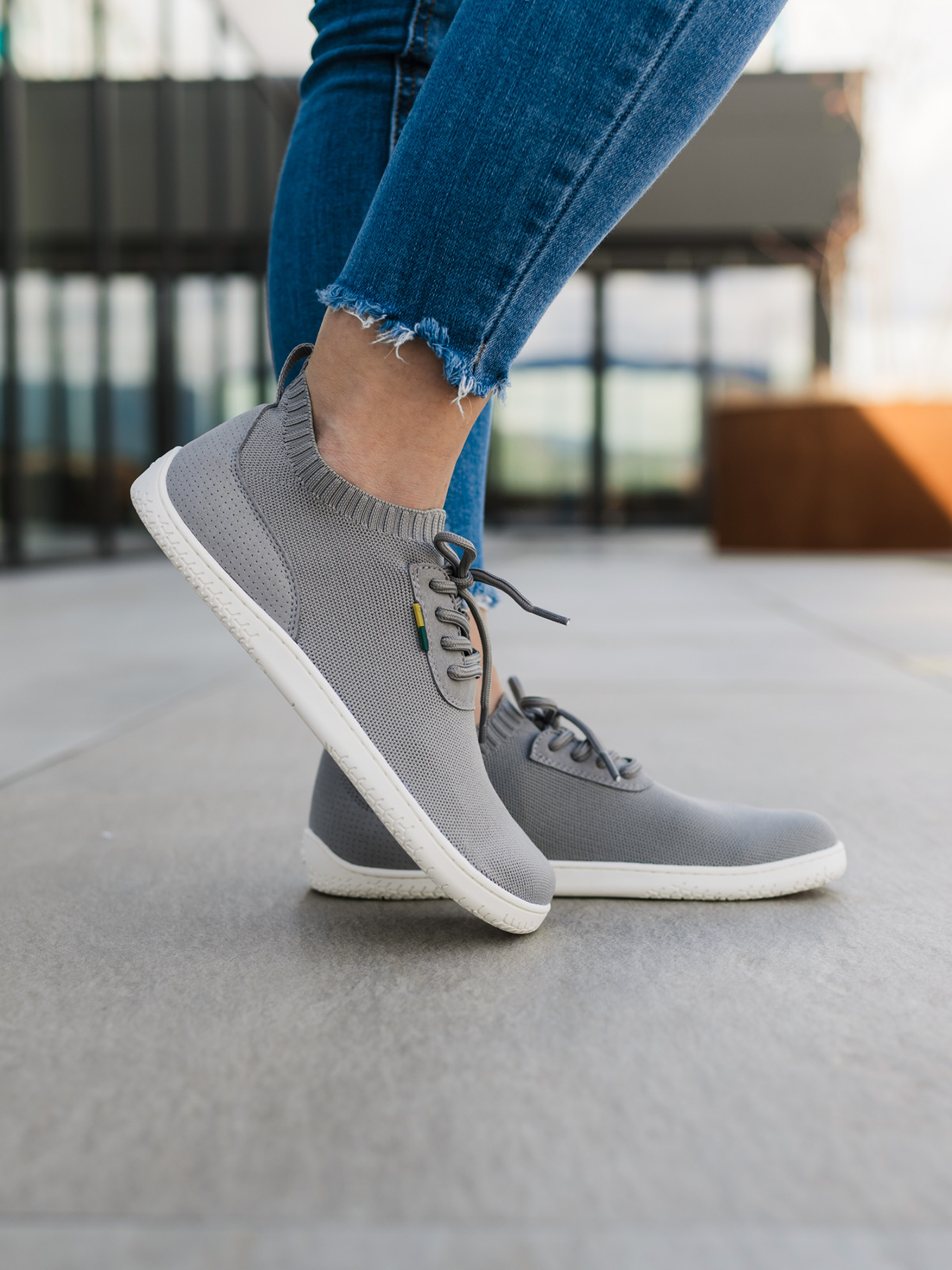 Barefoot Sneakers - Be Lenka Stride - Grey & White