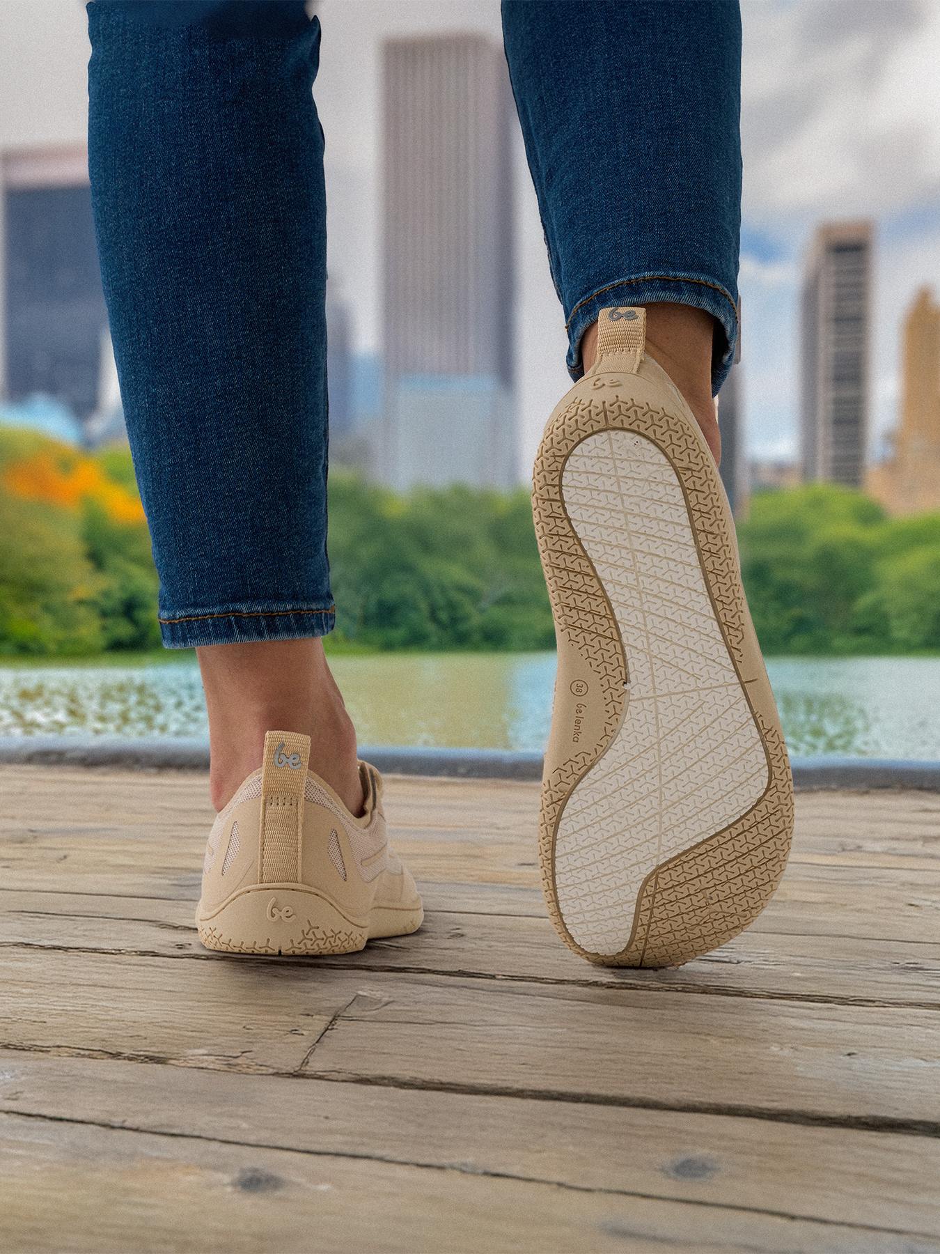 Baskets pieds nus Be Lenka Velocity - Beige